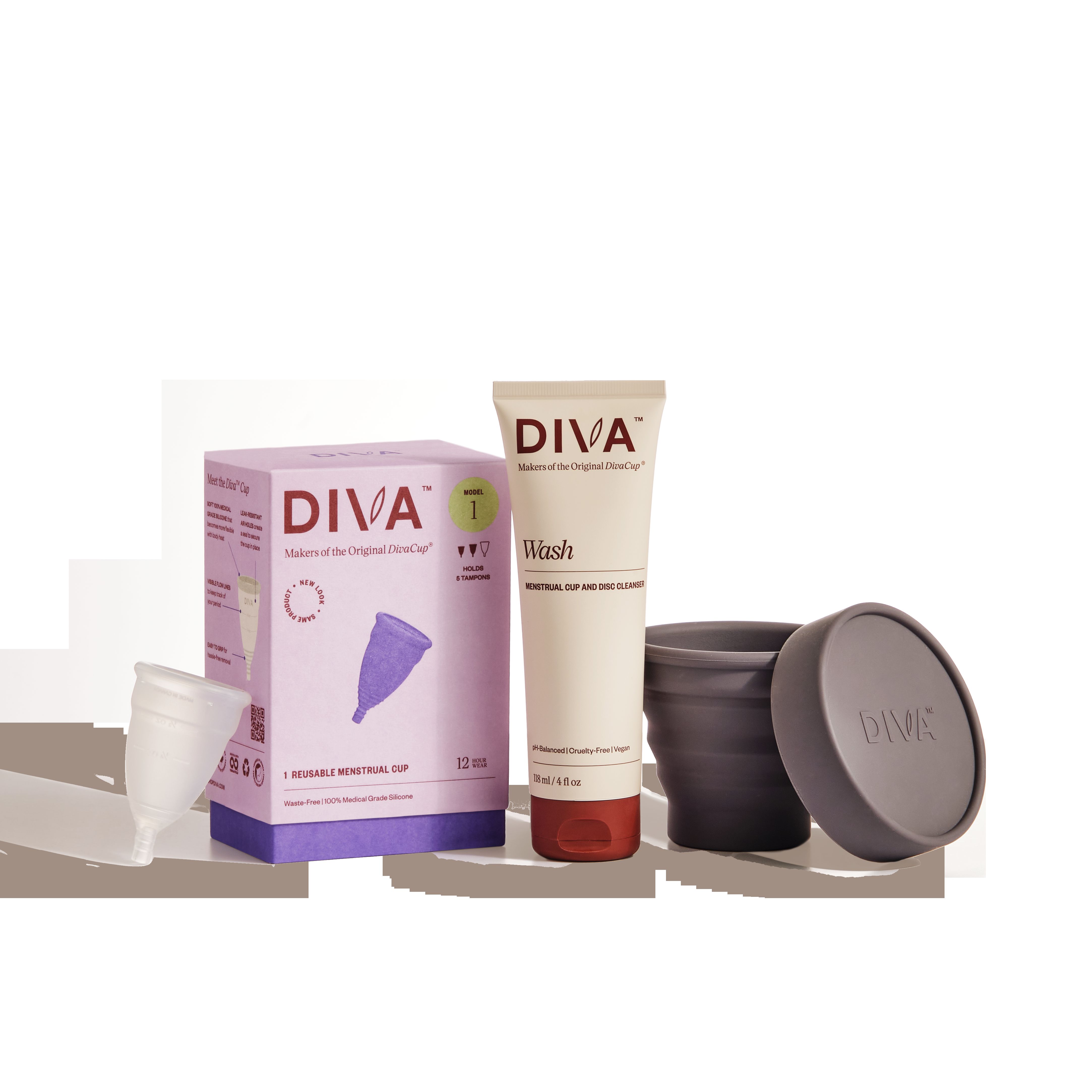DIVA Cup Model 1 + DIVA Wash Bundle + Shakercup