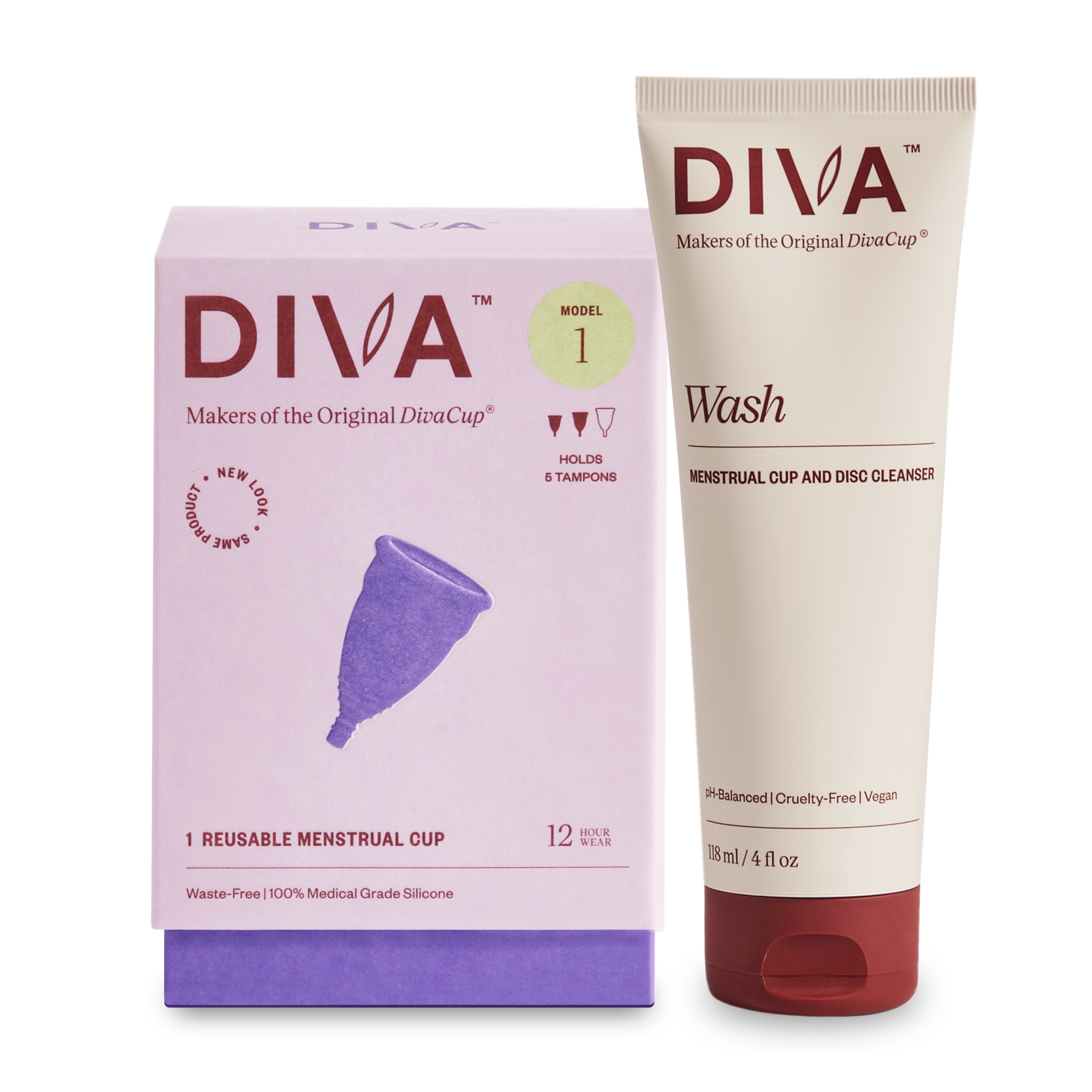 Diva Cup Model 0 & Wash Combo - Wiederverwendbare Menstruation Silikon Tasse und Reiniger - Bild 8 von 42