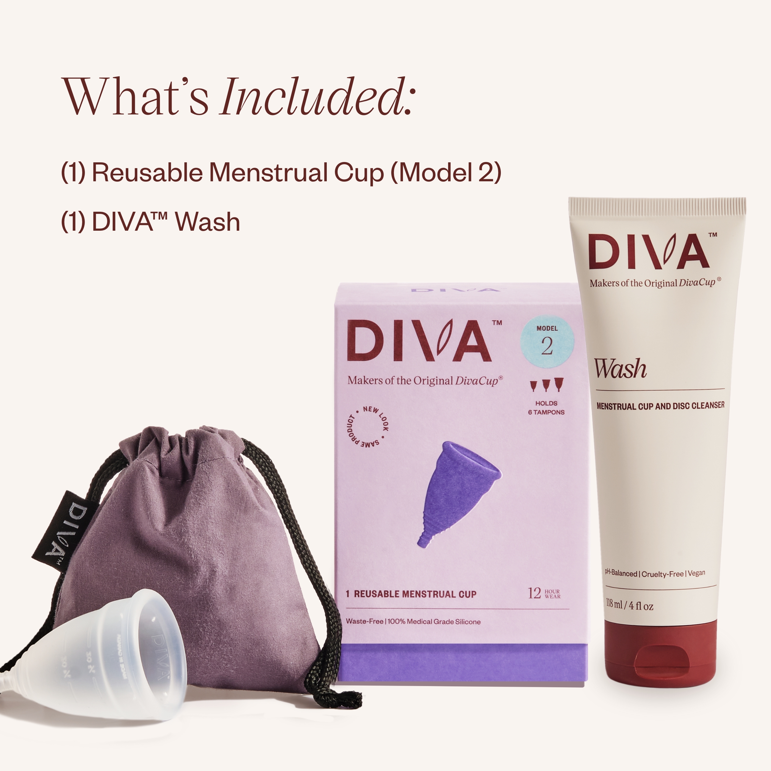 Diva Cup Model 0 & Wash Combo - Wiederverwendbare Menstruation Silikon Tasse und Reiniger - Bild 16 von 42