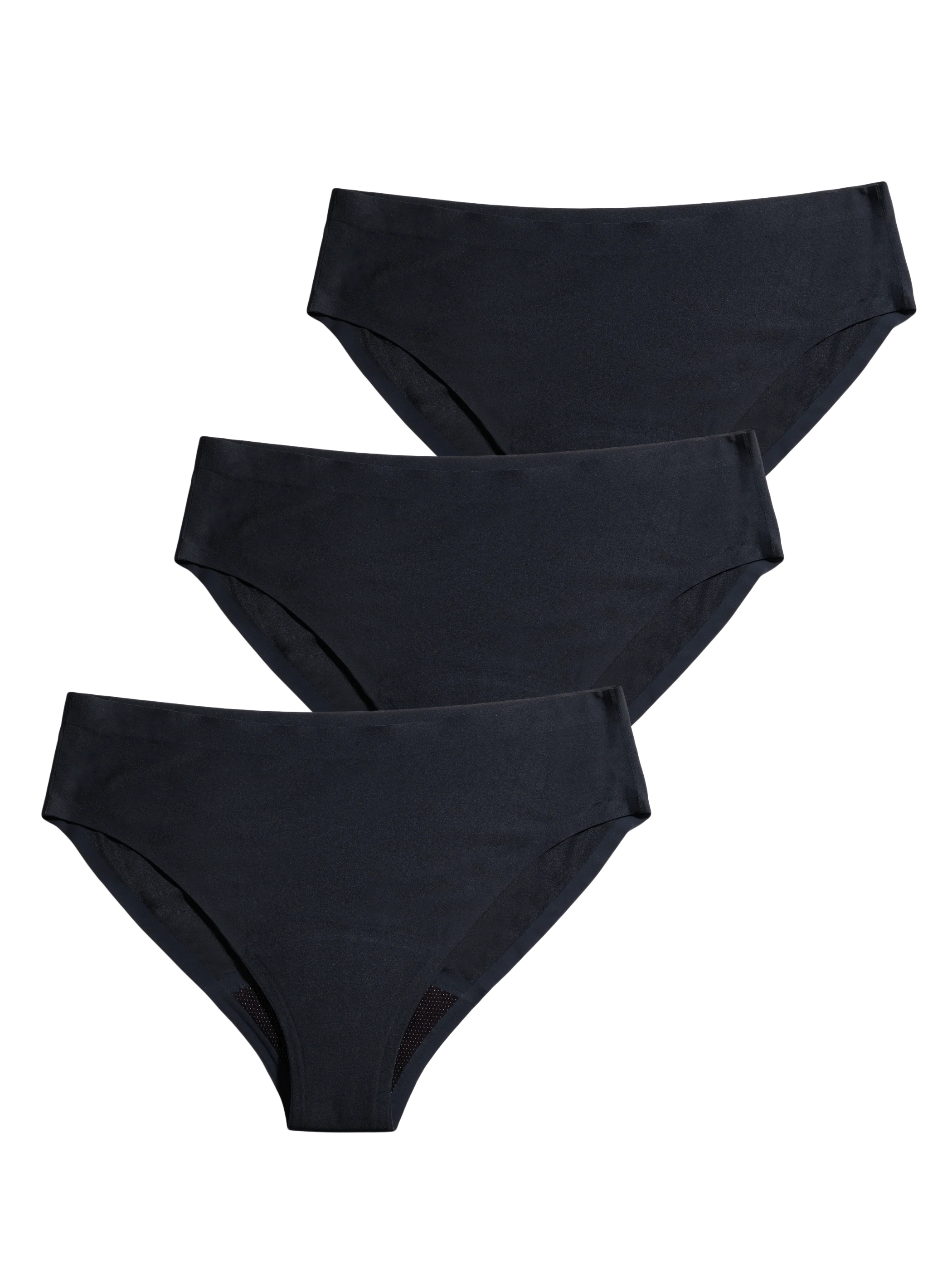 DivaCup DIVA Wiederverwendbare Perioden Schnelltrocknende Menstruationsunterwäsche Schwarz, 3er Pack - Bild 28 von 36