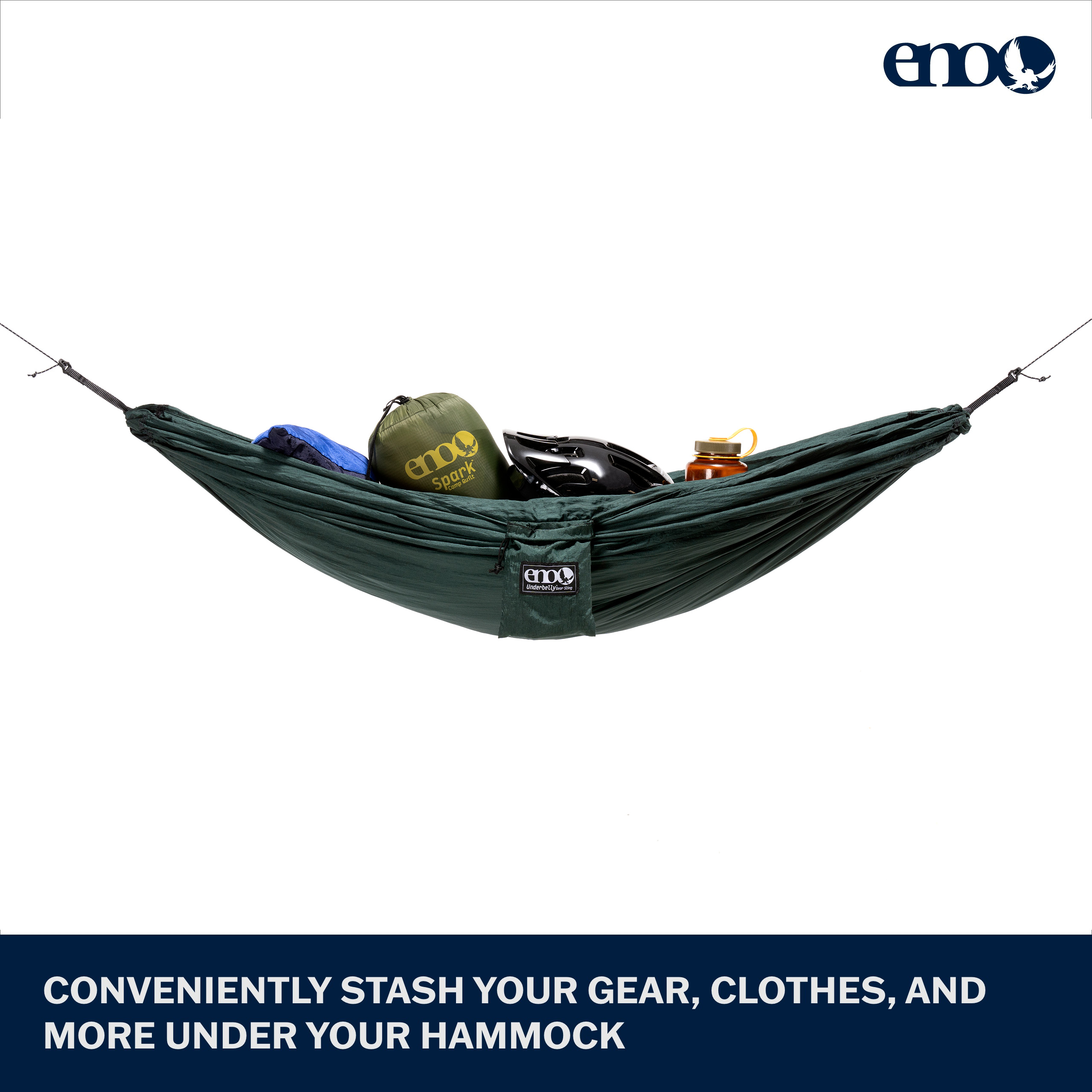 ENO Underbelly Gear Sling - Storage Hammock for Portable Hammocks - Charcoal - Picture 11 of 14