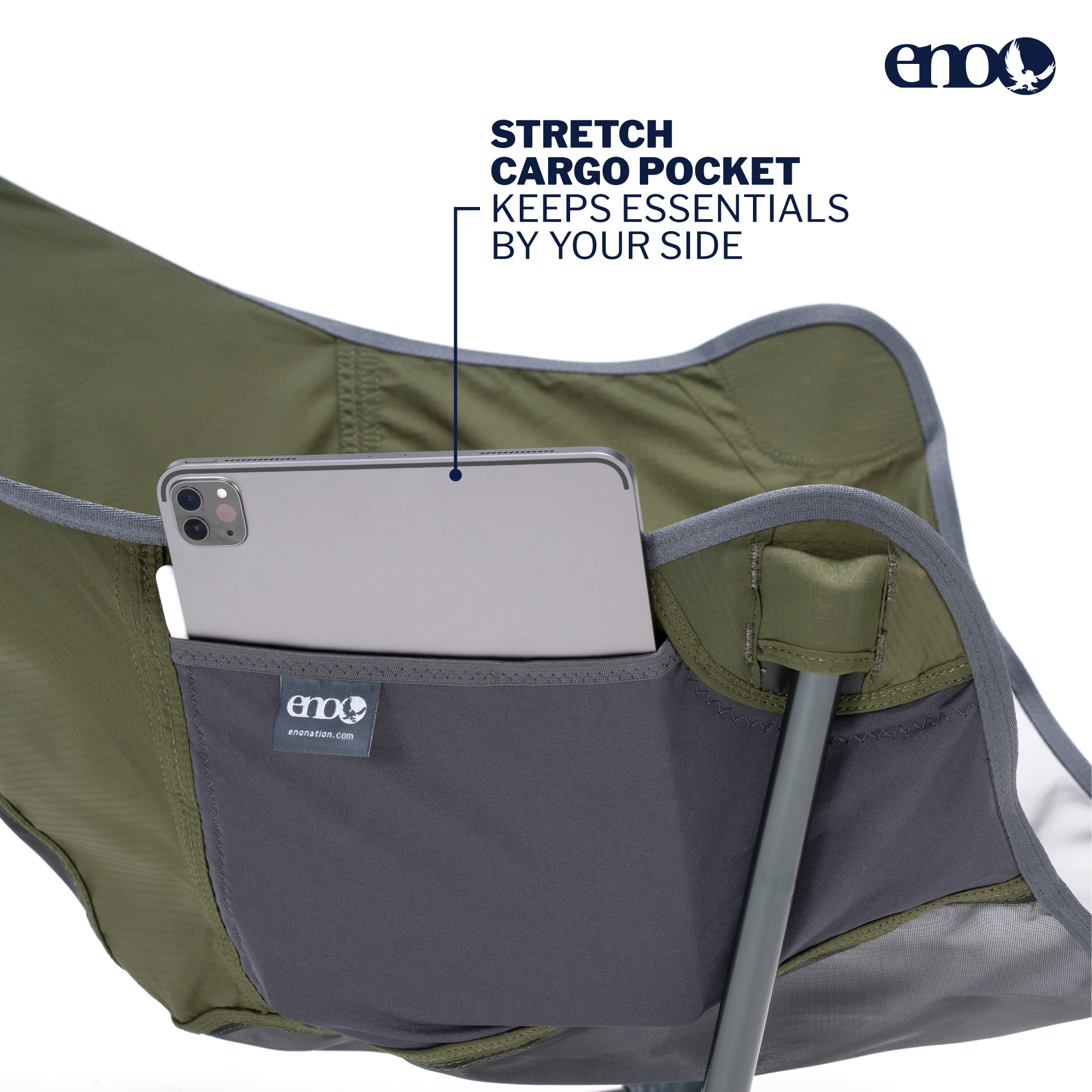 ENO Lounger SL Chair - Lightweight Portable Outdoor Hiking - Navy - Picture 11 of 12