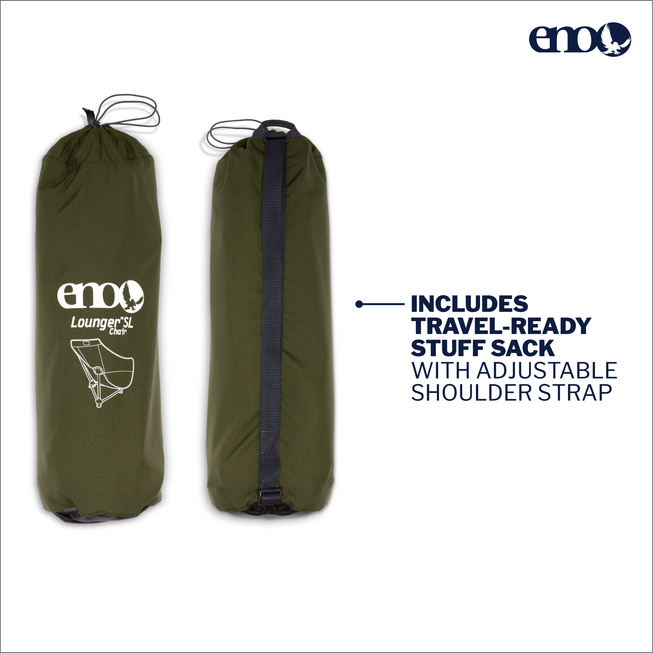 ENO Lounger SL Chair - Lightweight Portable Outdoor Hiking - Navy - Picture 12 of 12