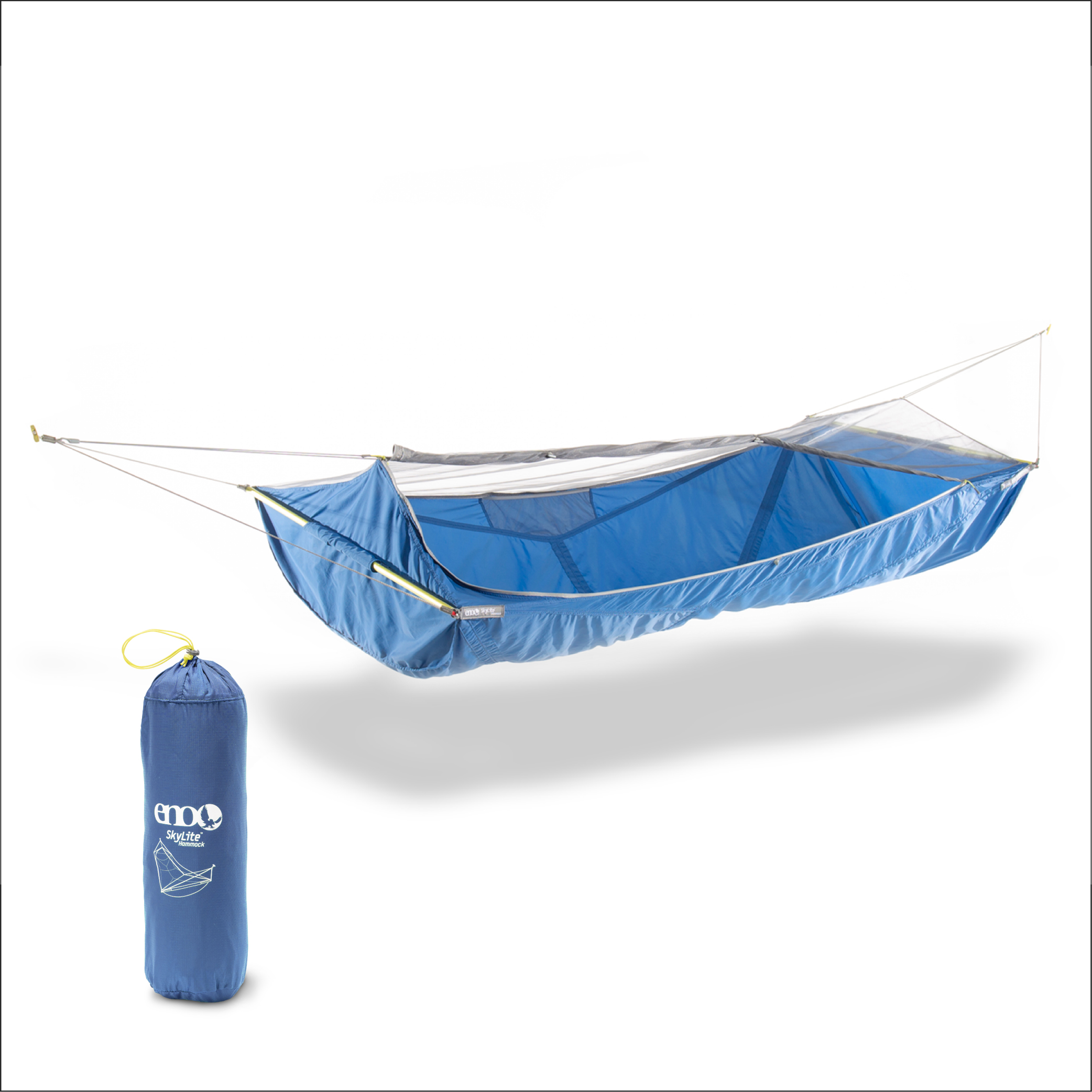 ENO SkyLite Hängematte - 1 Person flache, tragbare Hängematte - Hängematte Insektennetz - Evergreen - Bild 8 von 14