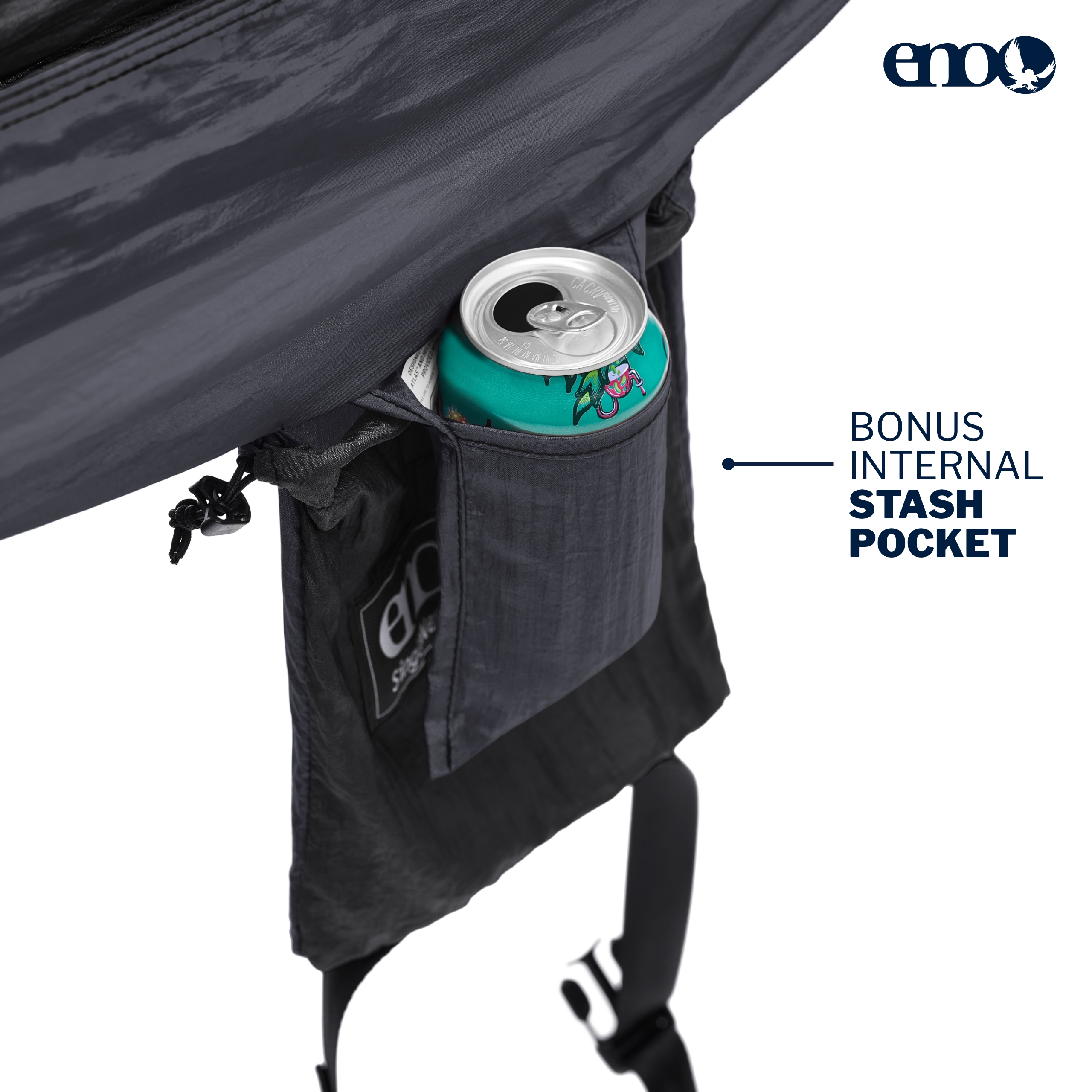 ENO SingleNest Hängematte - Tragbare Hängematte für 1 Person - für Camping - Navy/Royal - Bild 30 von 45