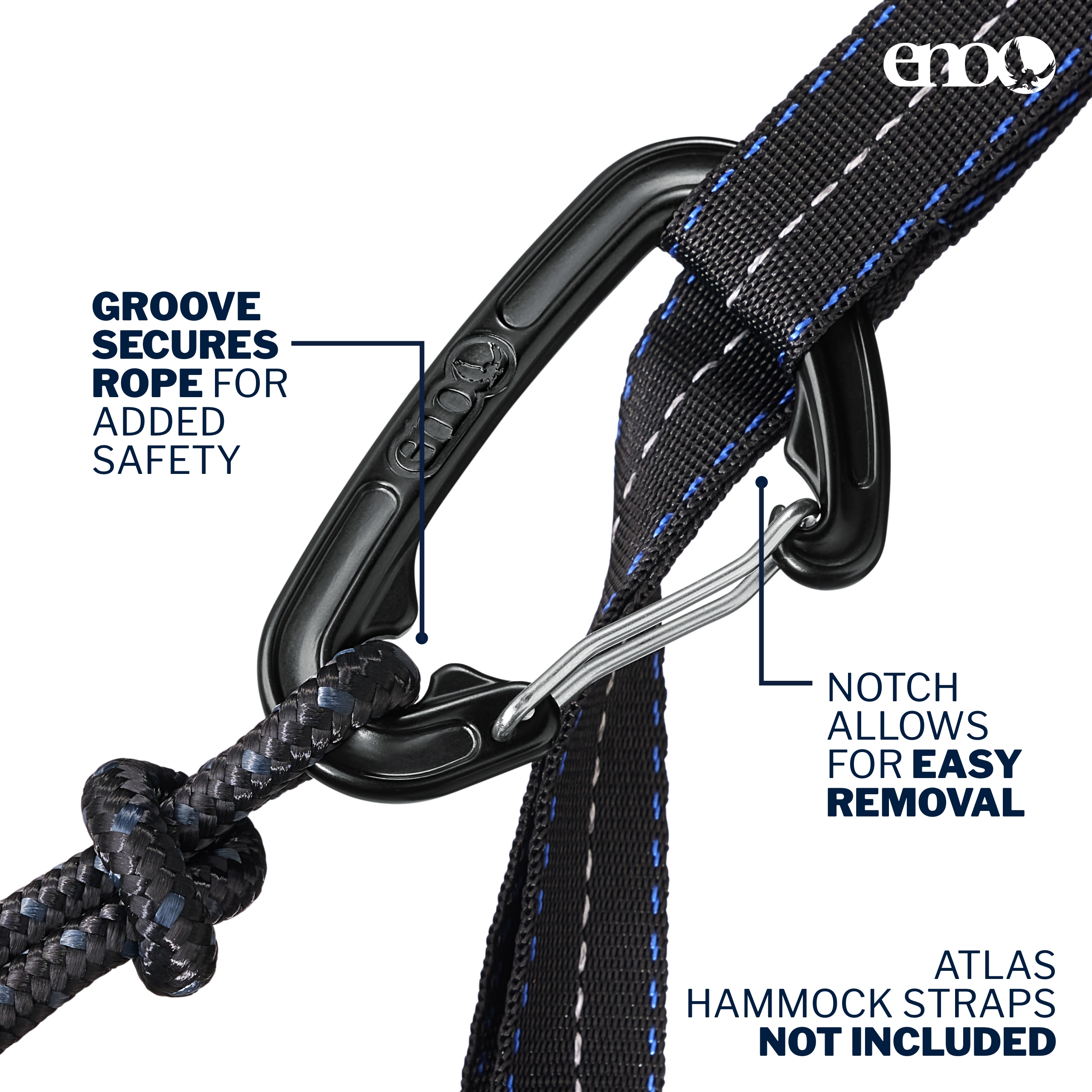 ENO SingleNest Hängematte - Tragbare Hängematte für 1 Person - für Camping - Navy/Royal - Bild 31 von 45