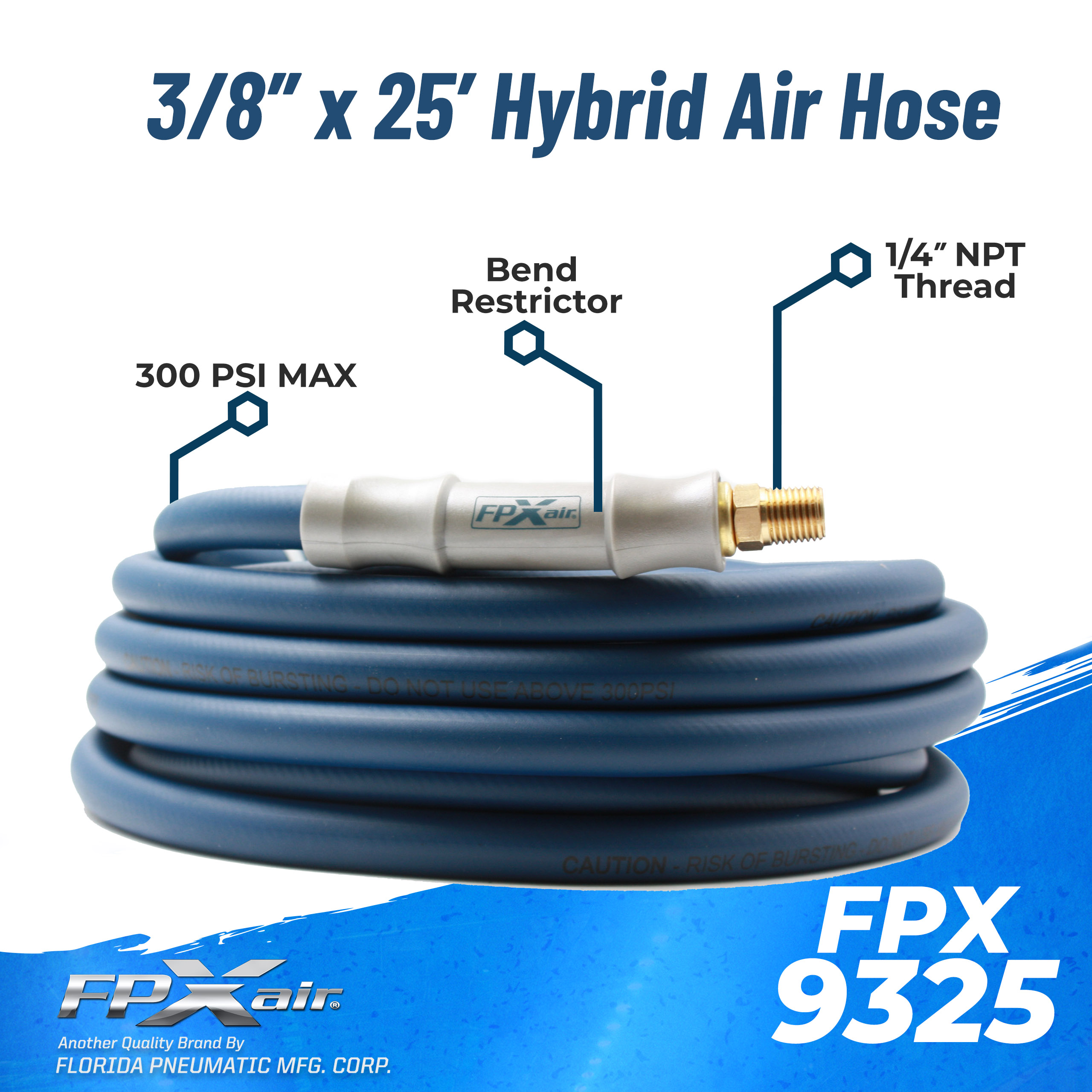 FPXAIR 3/8� hybrid air hose - 25 Feet - Bild 2 von 5