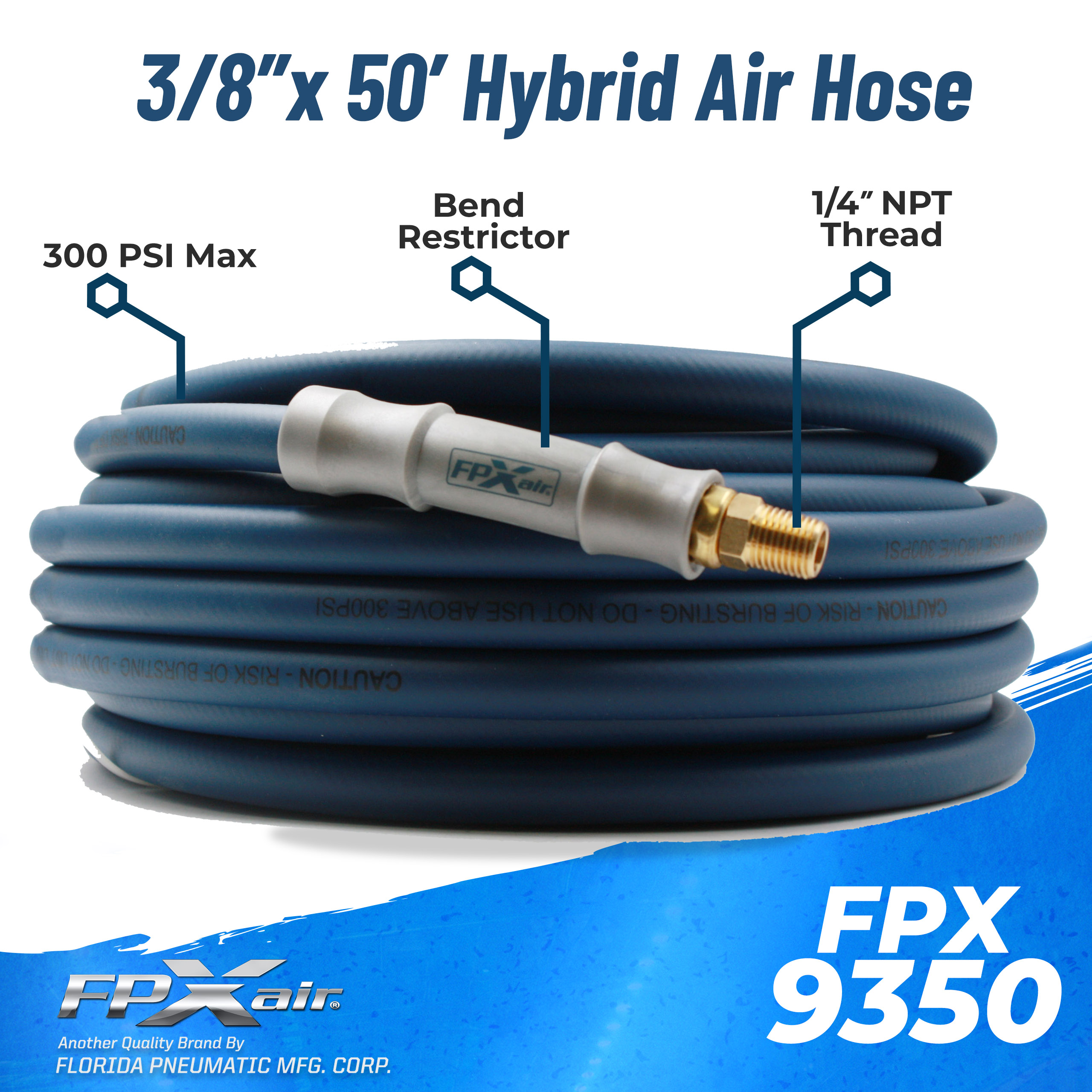 FPXAIR 3/8� hybrid air hose - 25 Feet - Bild 4 von 5