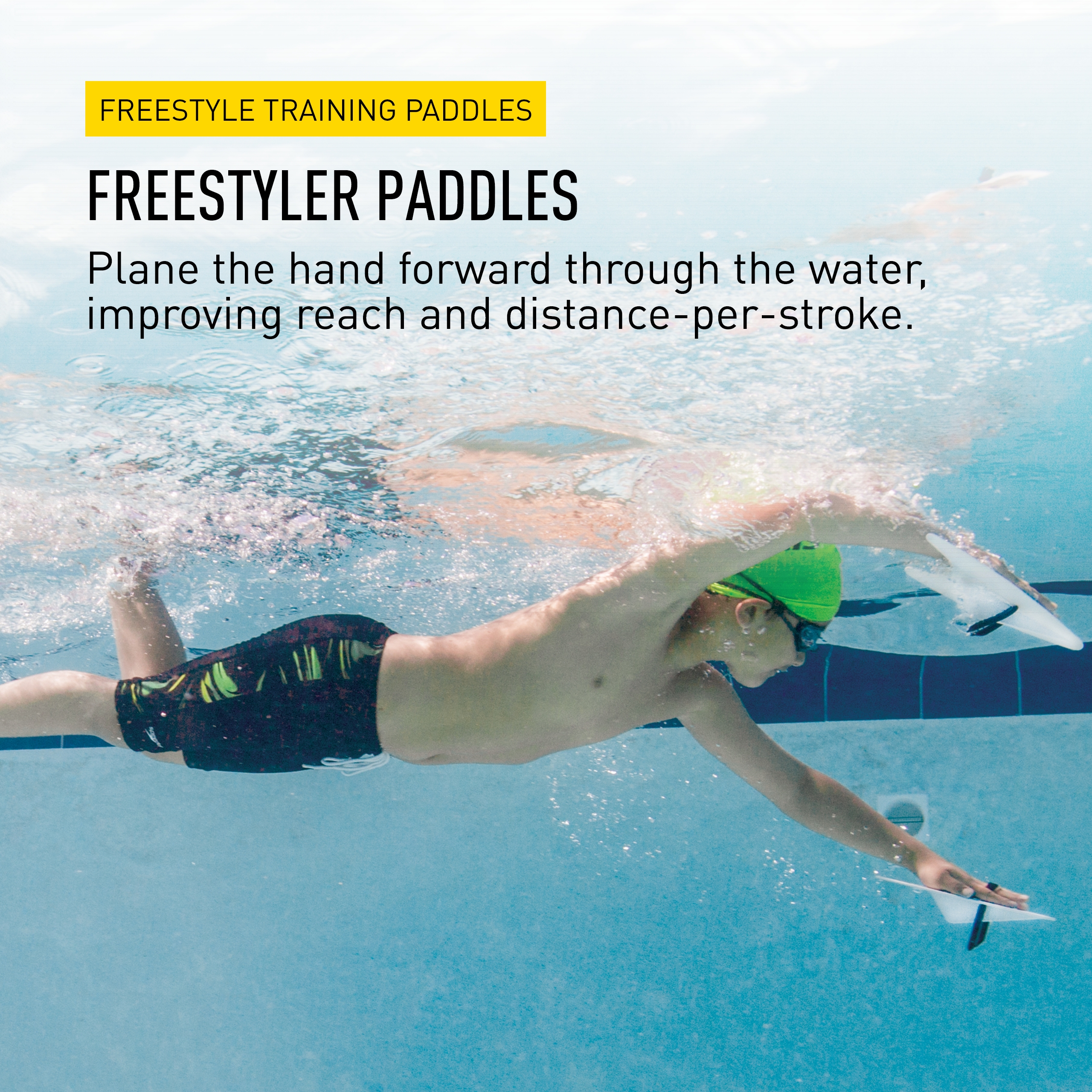 FINIS Freestyler Paddles - Freestyle Swim Paddles for Lap Training - Picture 9 of 14