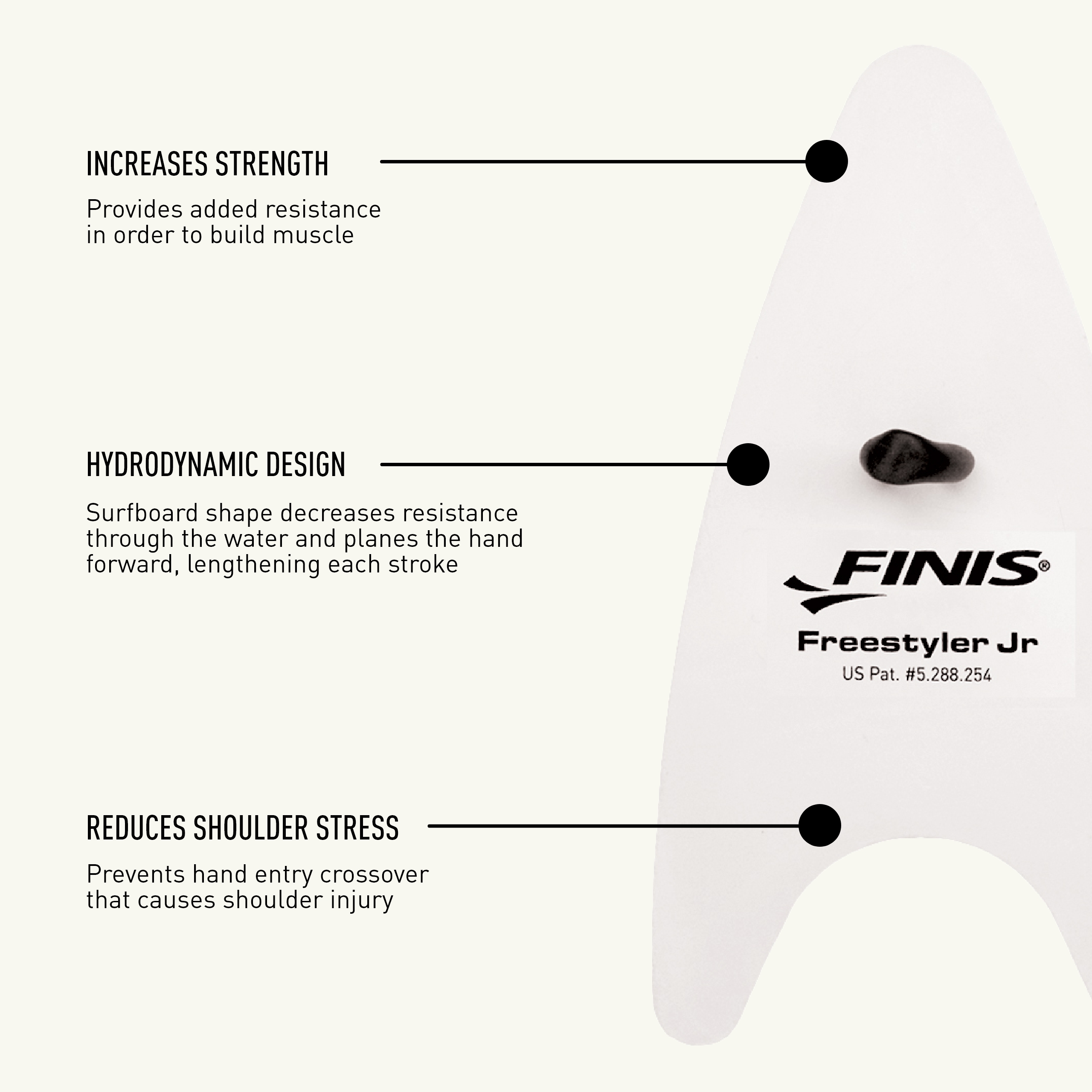 FINIS Freestyler Paddles - Freestyle Swim Paddles for Lap Training - Picture 11 of 14