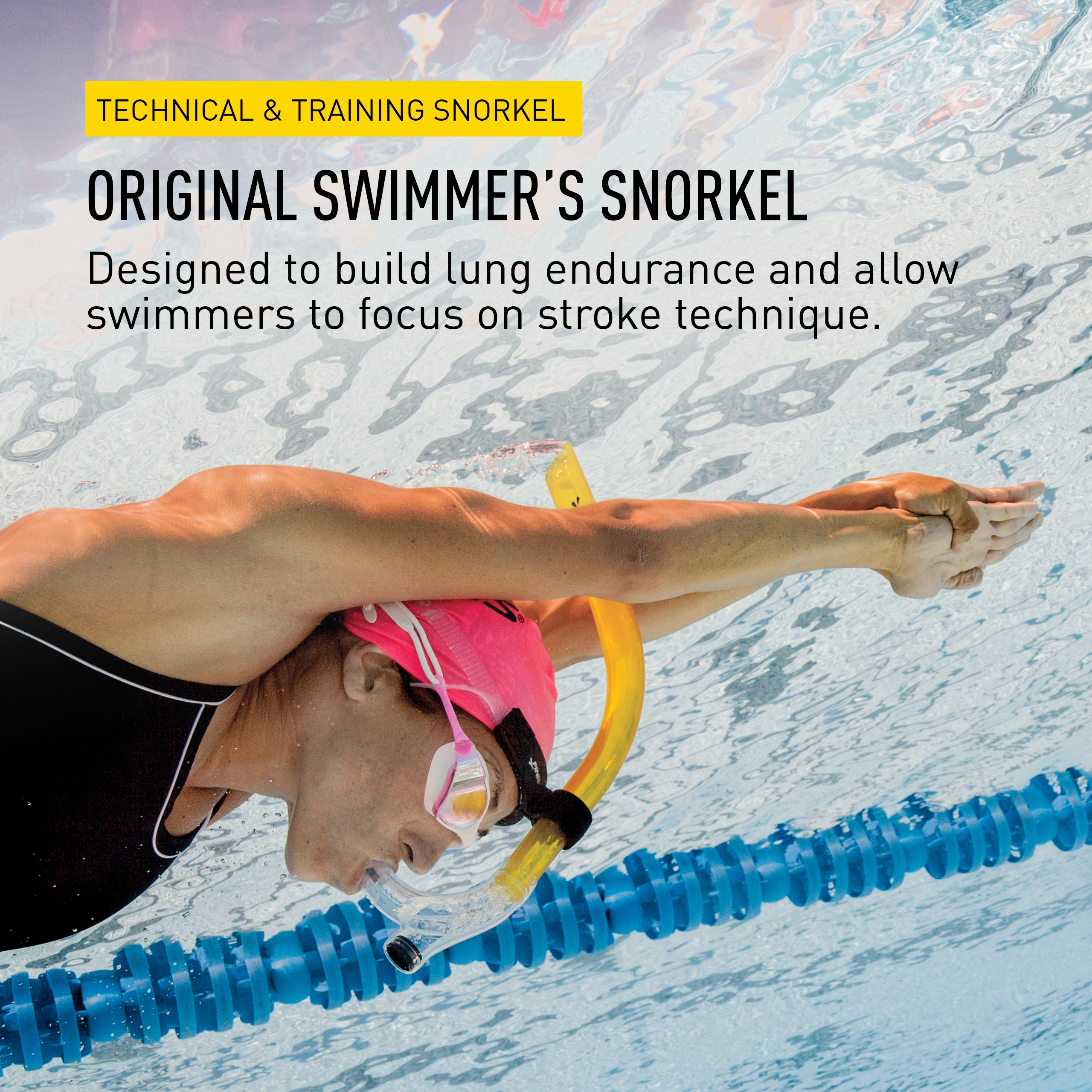 FINIS Original Swimmer's Snorkel - High-Quality Center-Mount Snorkel Set - Bild 2 von 7