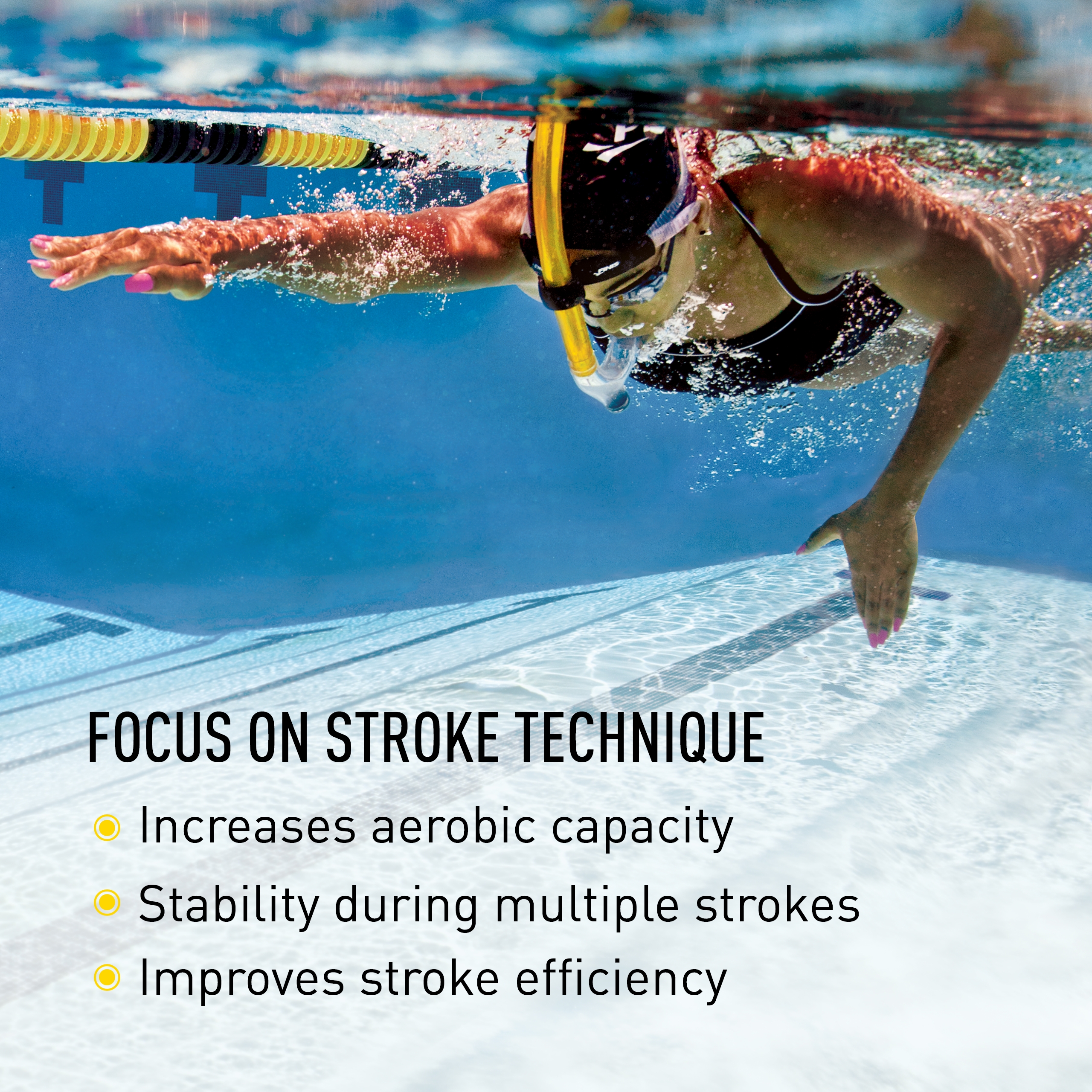 FINIS Original Swimmer's Snorkel - High-Quality Center-Mount Snorkel Set - Bild 3 von 7