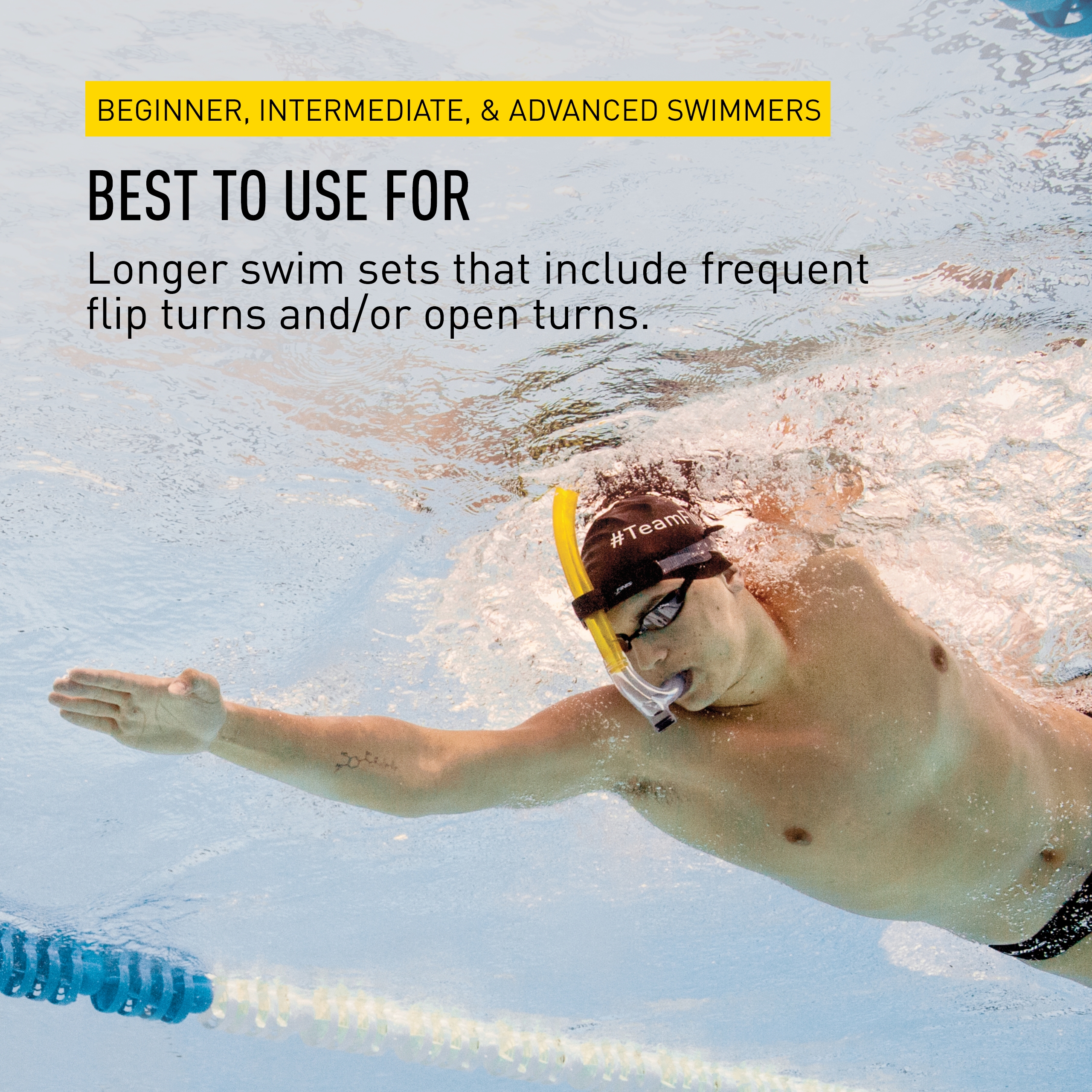 FINIS Original Swimmer's Snorkel - High-Quality Center-Mount Snorkel Set - Bild 5 von 7