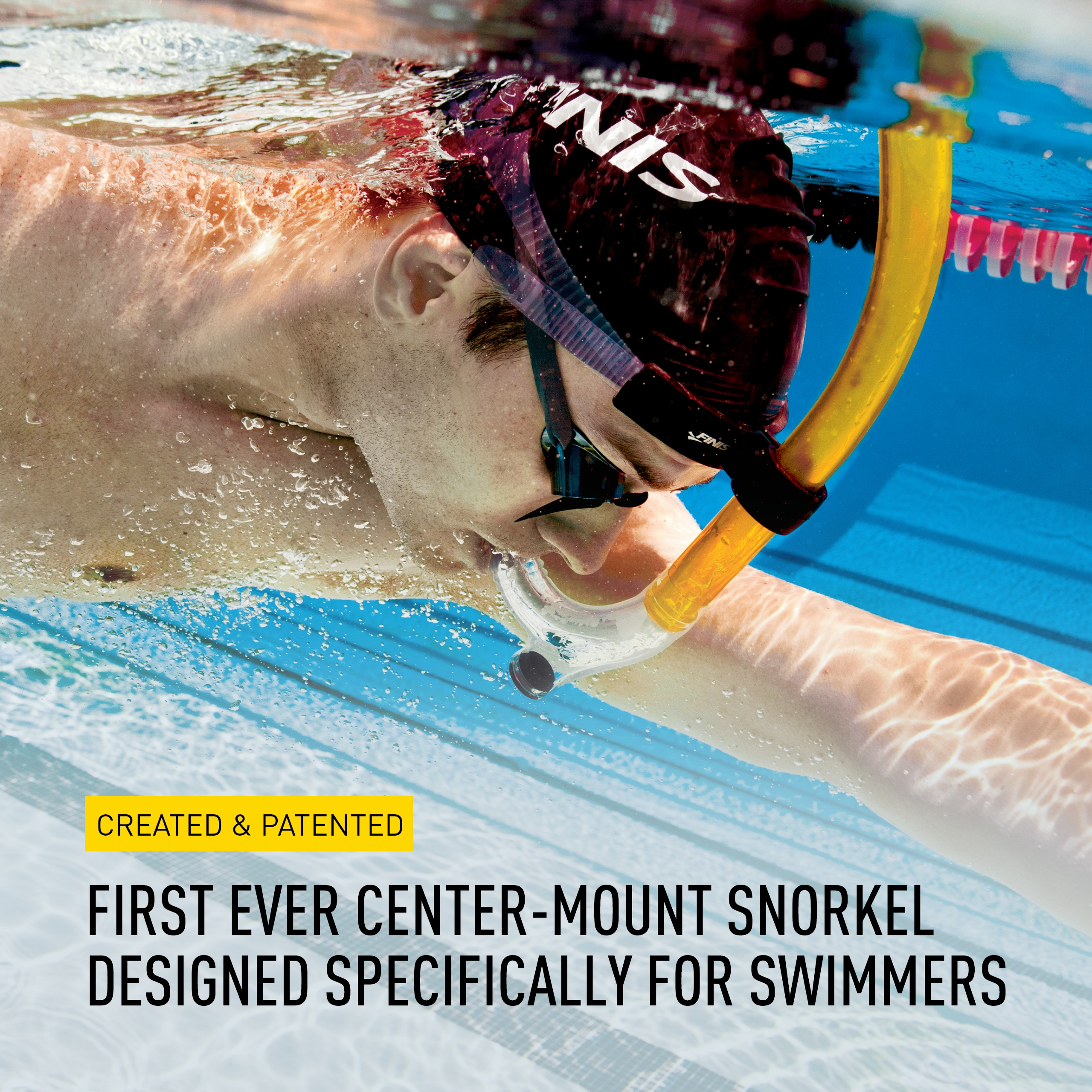 FINIS Original Swimmer's Snorkel - High-Quality Center-Mount Snorkel Set - Bild 6 von 7