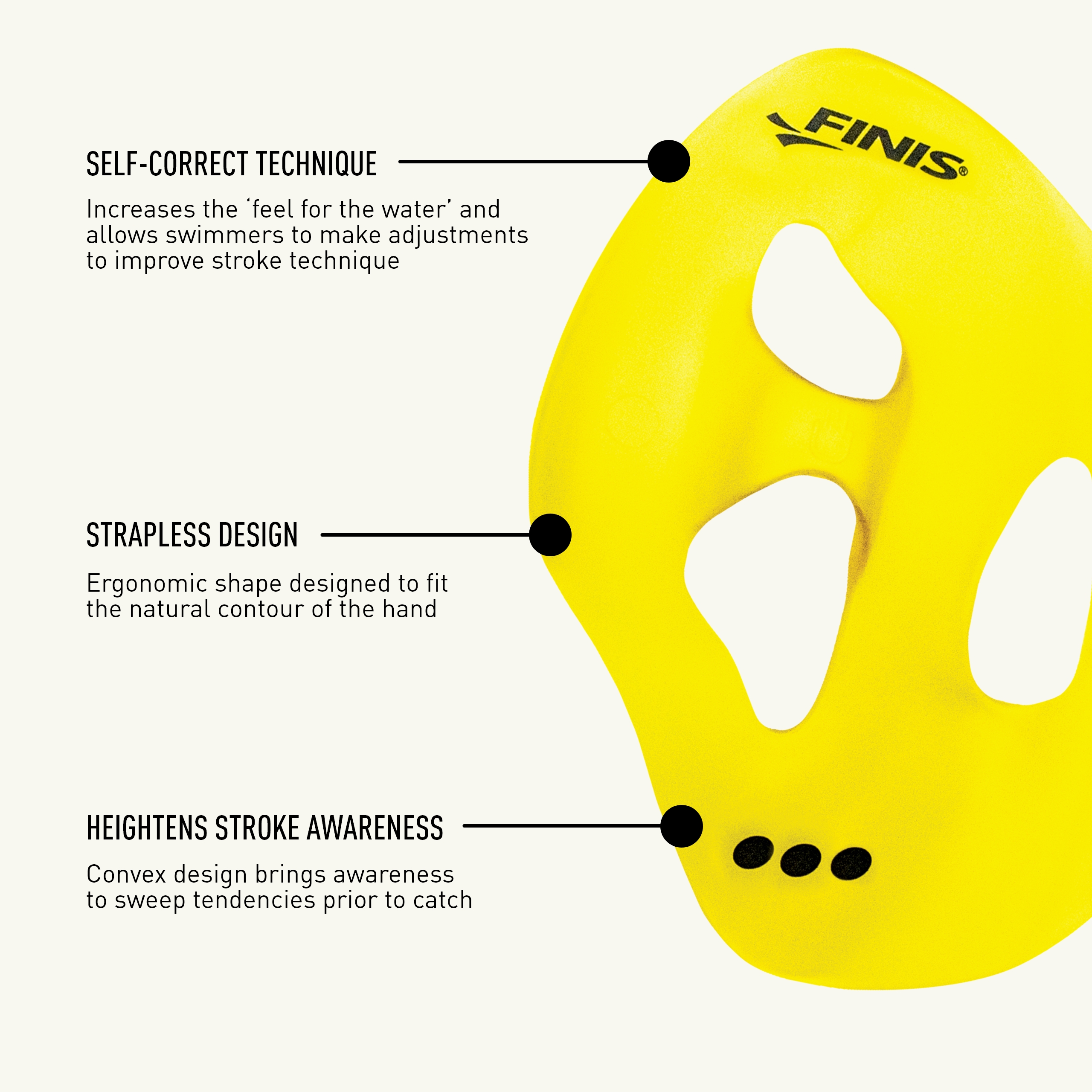 FINIS Iso Strapless Isolation Paddles - Swim Paddles for Lap Swimming Training - Bild 4 von 21