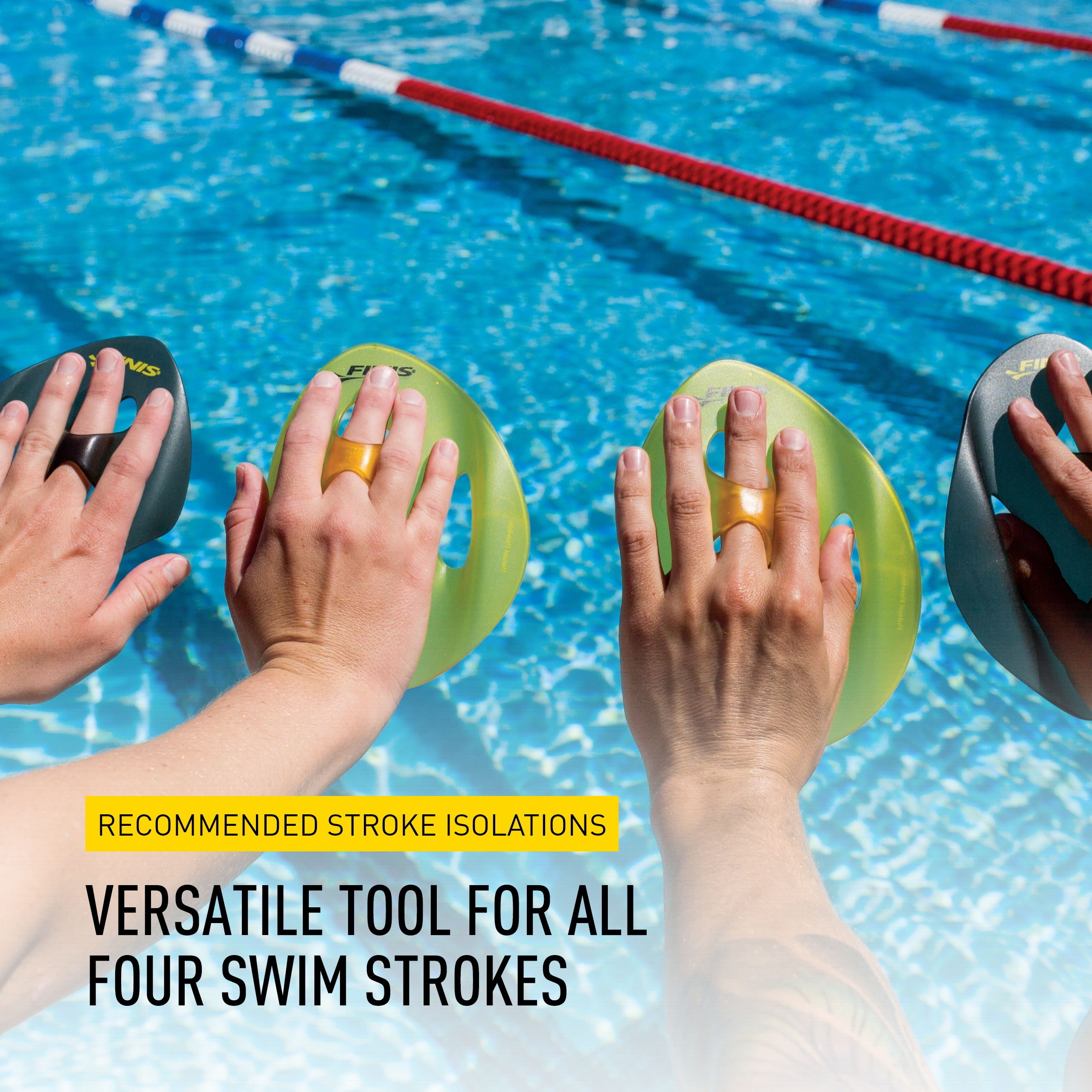 FINIS Iso Strapless Isolation Paddles - Swim Paddles for Lap Swimming Training - Bild 6 von 21