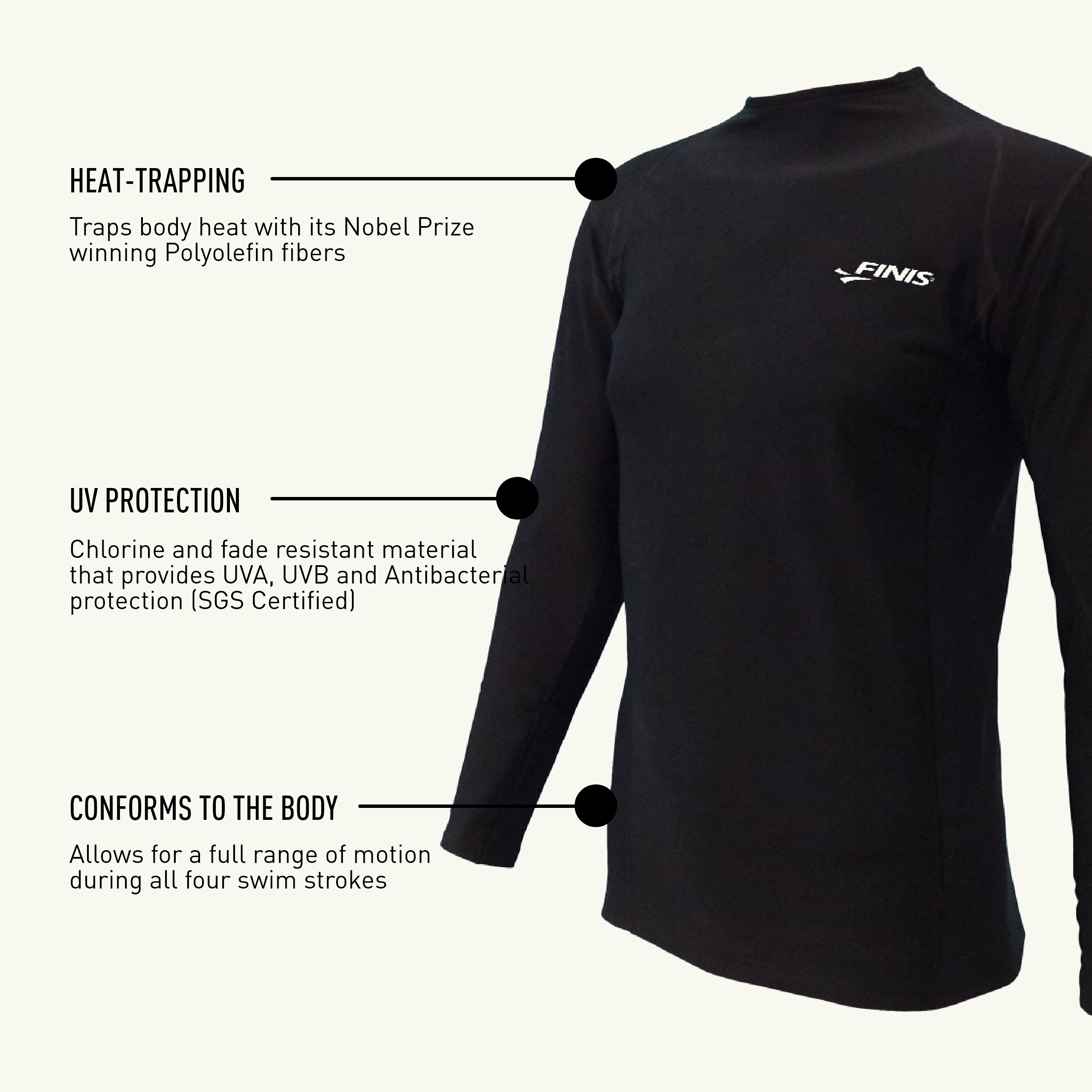 FINIS Thermo Badeshirt - für Rundentraining oder Outdoorschwimmen - Bild 4 von 56