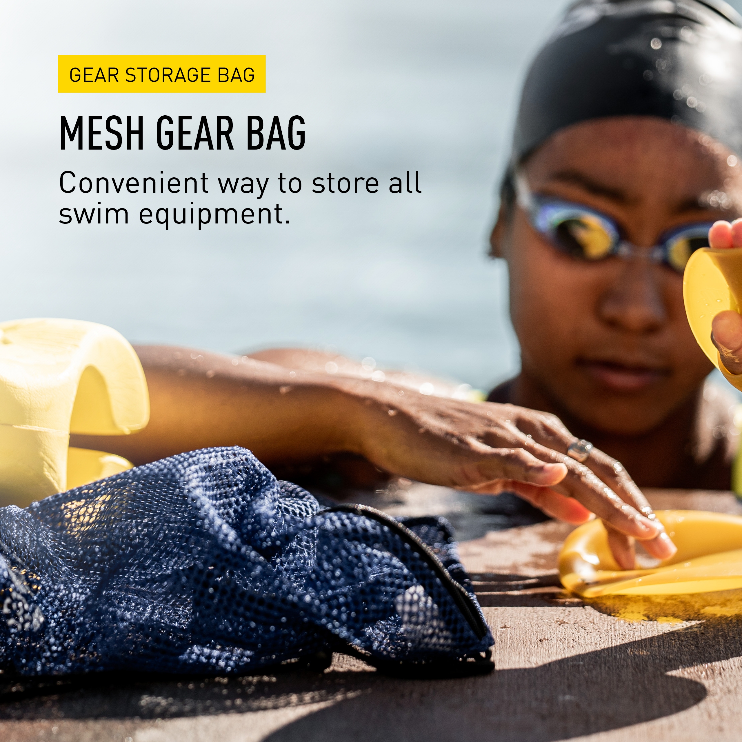 FINIS Mesh Gear Bag - Mesh Badetasche für Schwimmausrüstung und Zubehör - Pooltasche - Bild 9 von 21