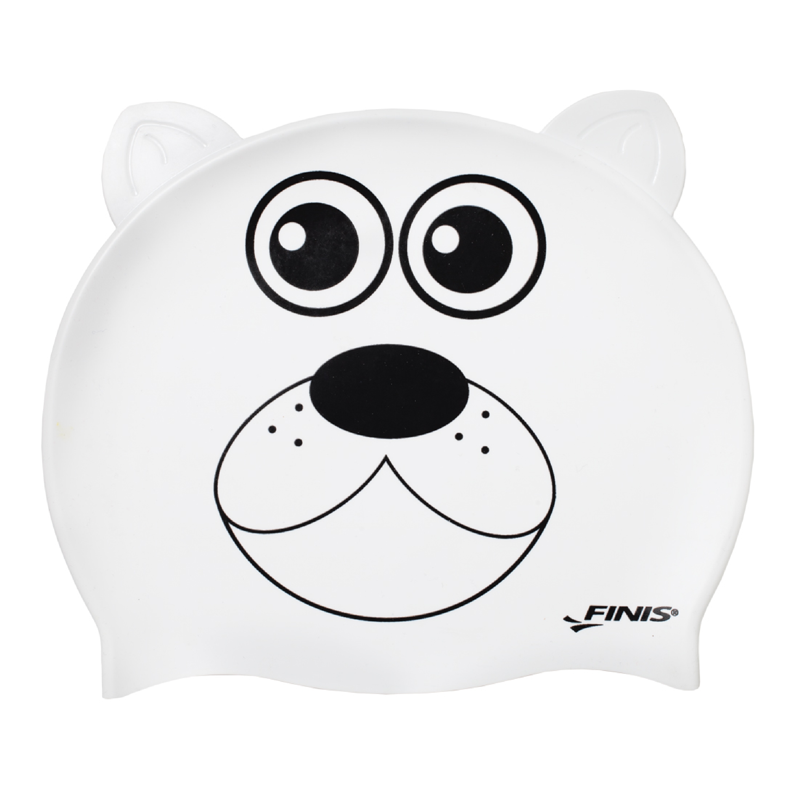 FINIS Animal Head Swim Cap, Polar Bear