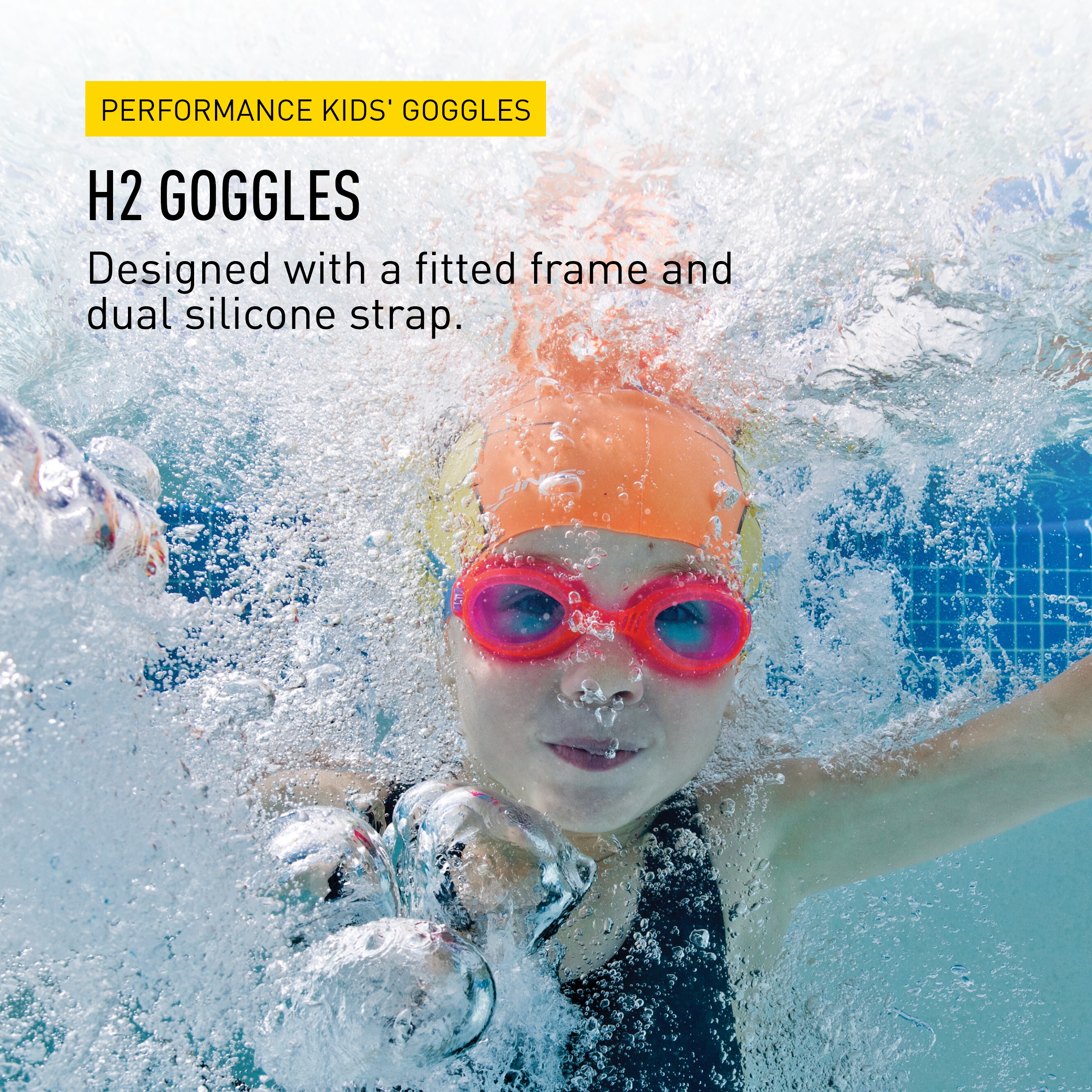 FINIS H2 Jr. Brille - Performance Kinder Schwimmbrille für 4-12 Jahre - Bild 9 von 14