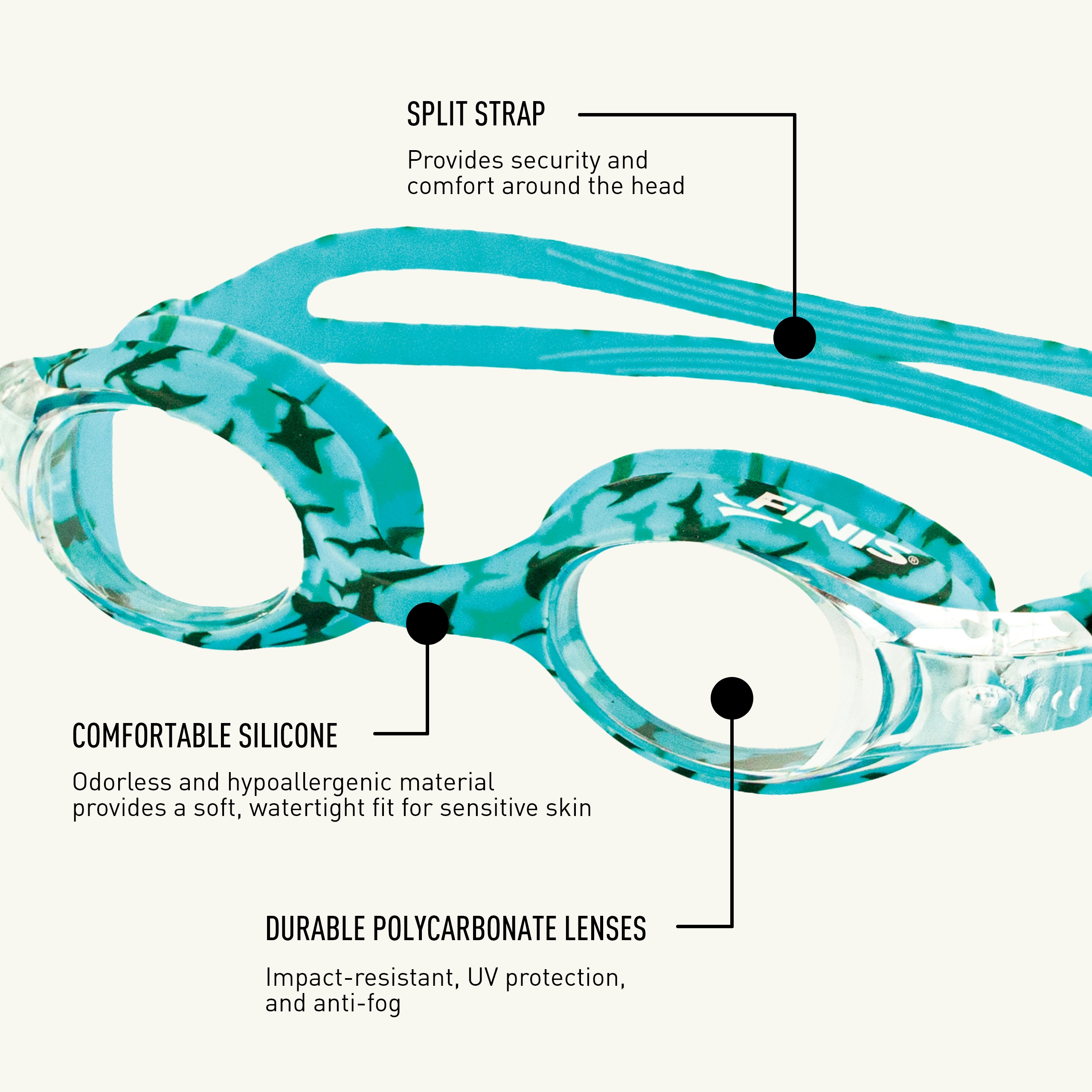 FINIS Adventure Goggles - Kinder Schwimmbrille für 4-10 Jahre - Bild 4 von 21