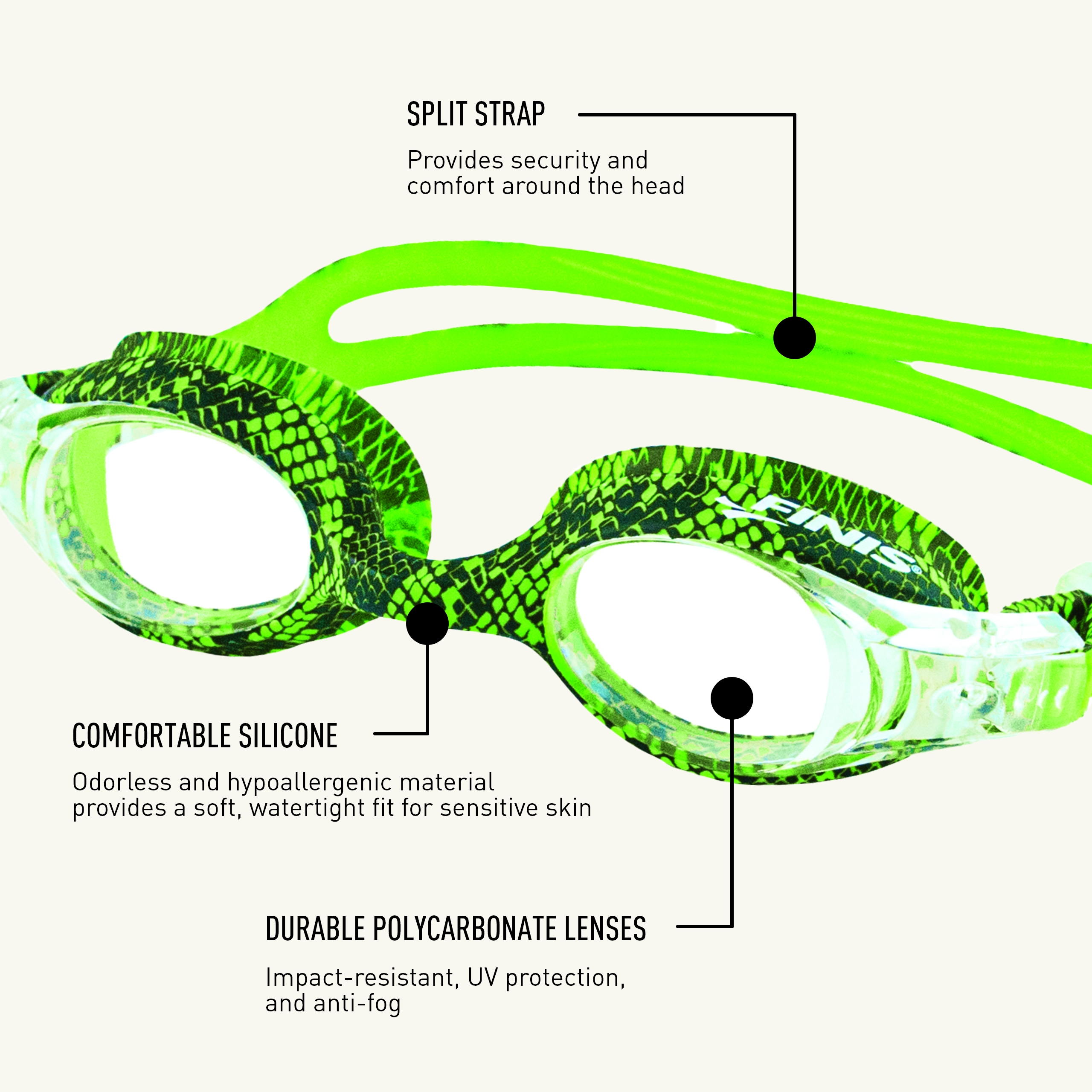 FINIS Adventure Goggles - Kinder Schwimmbrille für 4-10 Jahre - Bild 11 von 21