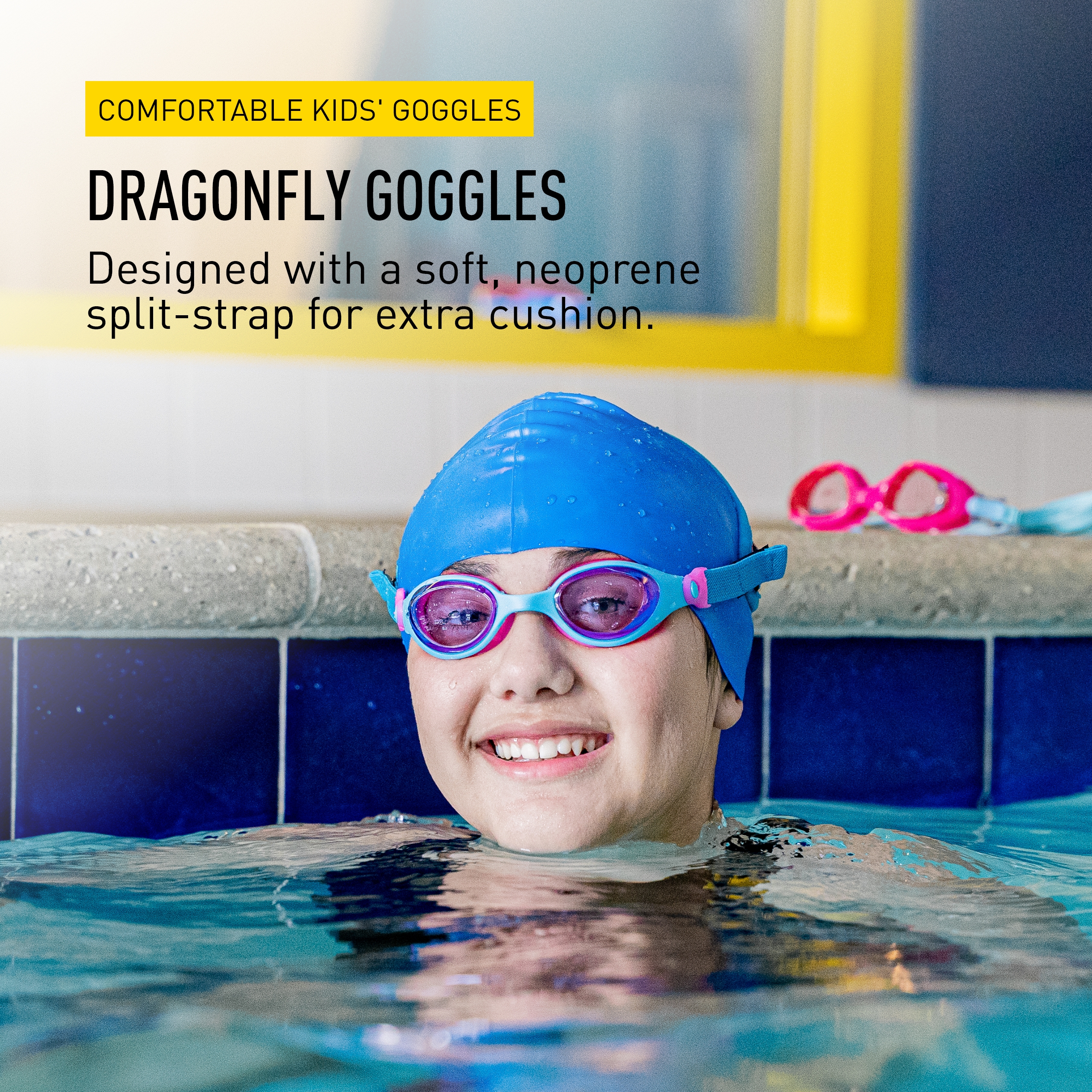 FINIS DragonFlys Kinder Schwimmbrille Alter 4-12, UV-Schutz, schwimmfähiges Neopren - Bild 30 von 49