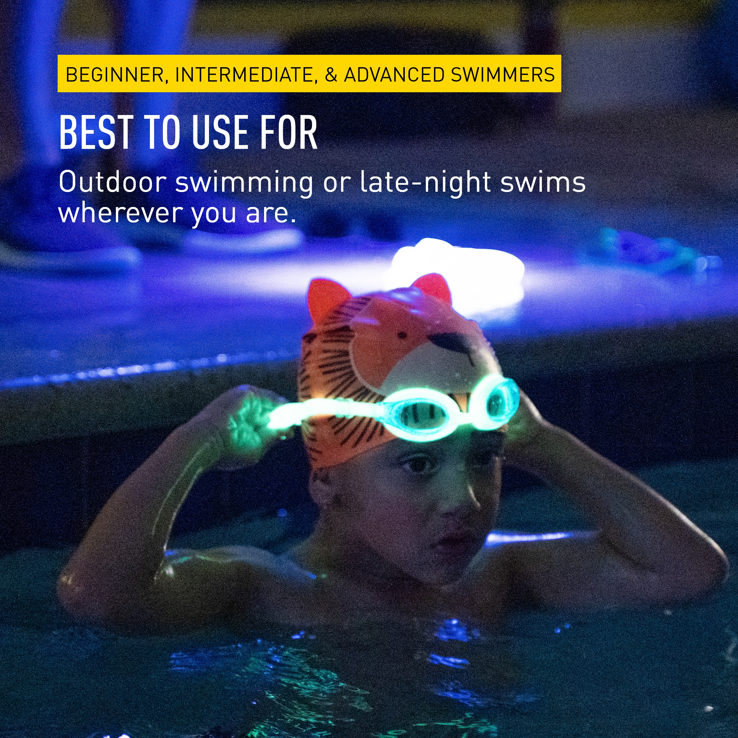 FINIS FlowGlow Brille - Glow-in-the-Dark Schwimmbrille - Brille mit Einteiler - Bild 12 von 21