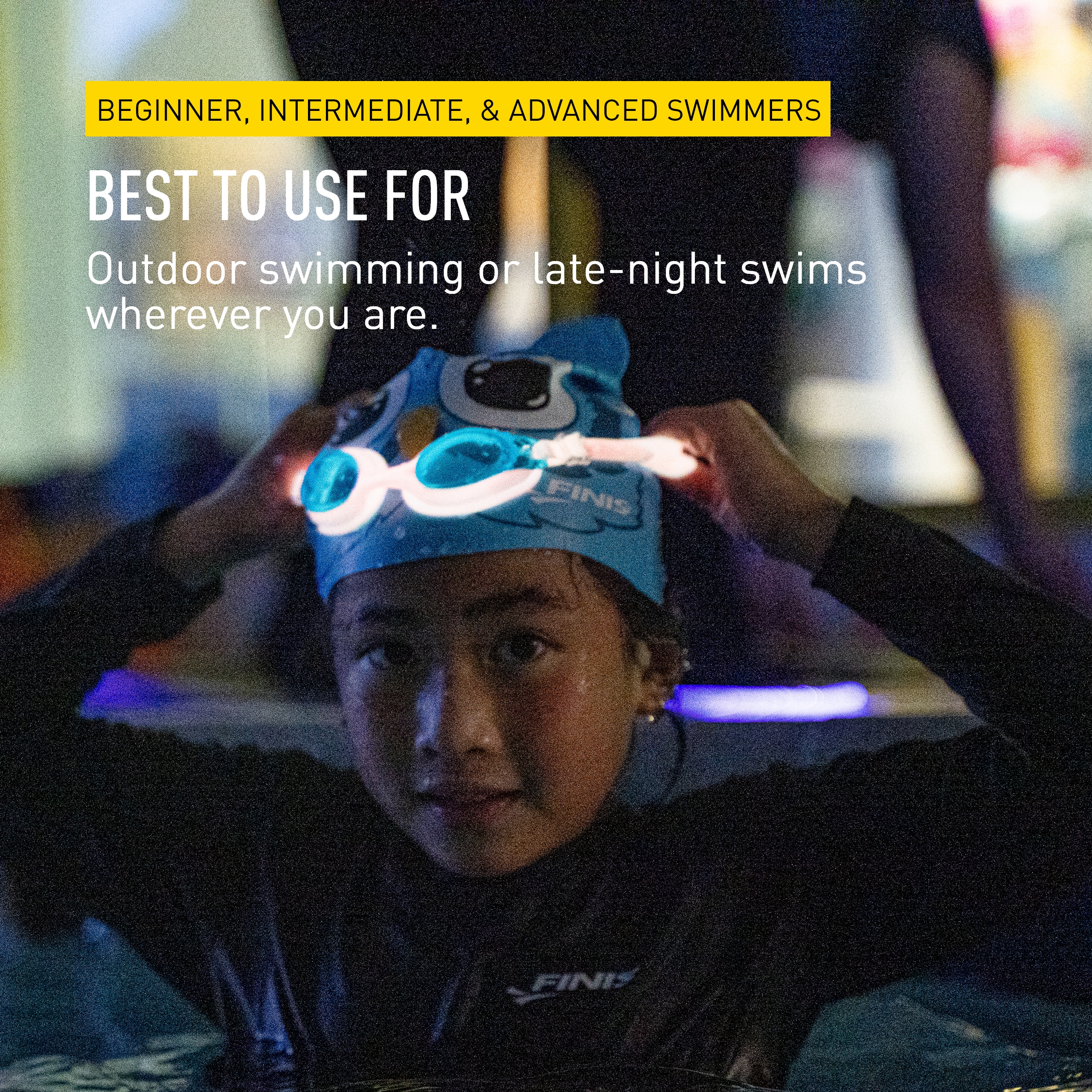 FINIS FlowGlow Brille - Glow-in-the-Dark Schwimmbrille - Brille mit Einteiler - Bild 19 von 21