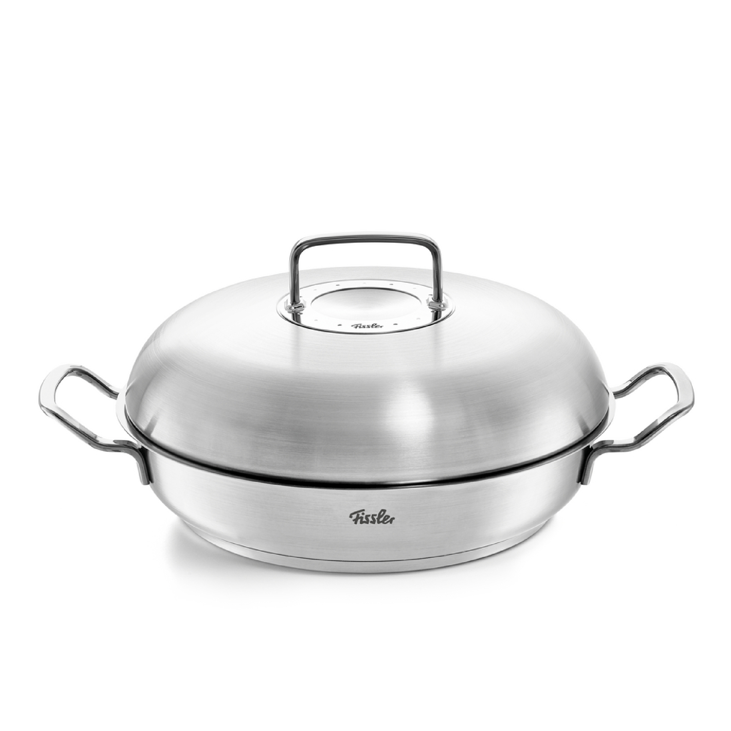 Fissler Original-Profi Collection Stainless Steel Serving Pan with High Dome Lid, 9.5