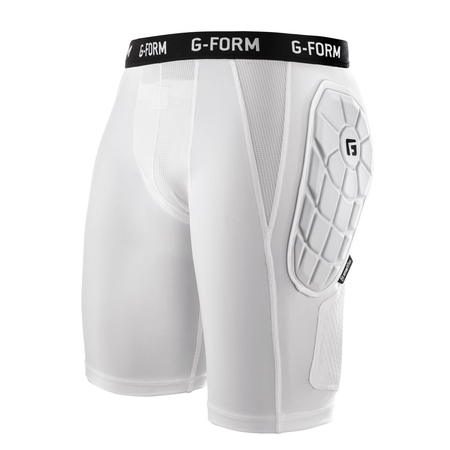 G-Form Elite Bandit Sliding Shorts - Compression Shorts - Baseball Sliding Shorts - White, Adult Large