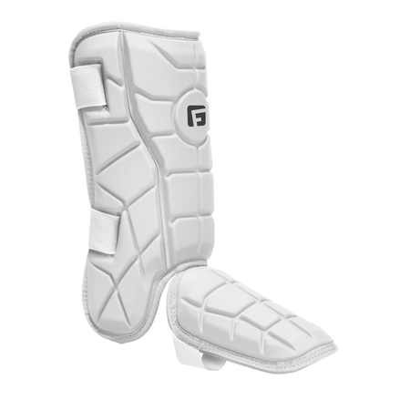G-Form Elite Batter's Leg Guard - Baseball Leg Guard with Adjustable Straps - RH Hitter, White, Adult