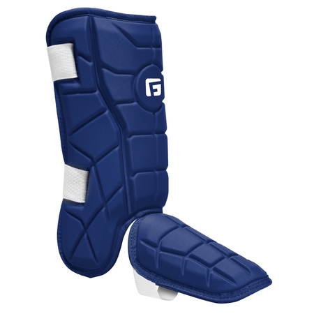 G-Form Elite Batter's Leg Guard - Baseball Leg Guard with Adjustable Straps - RH Hitter, Navy Blue, Adult