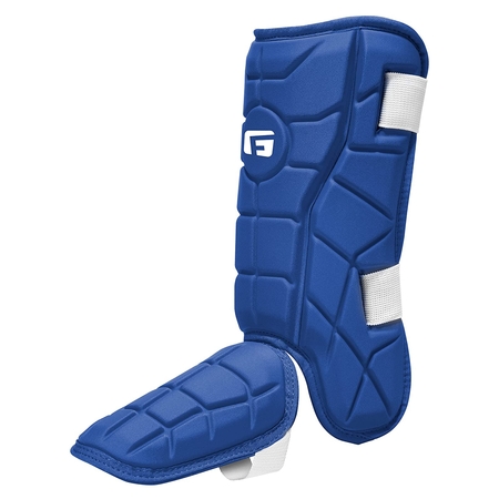 G-Form Elite Batter's Leg Guard - Baseball Leg Guard with Adjustable Straps - LH Hitter, Royal Blue, Adult