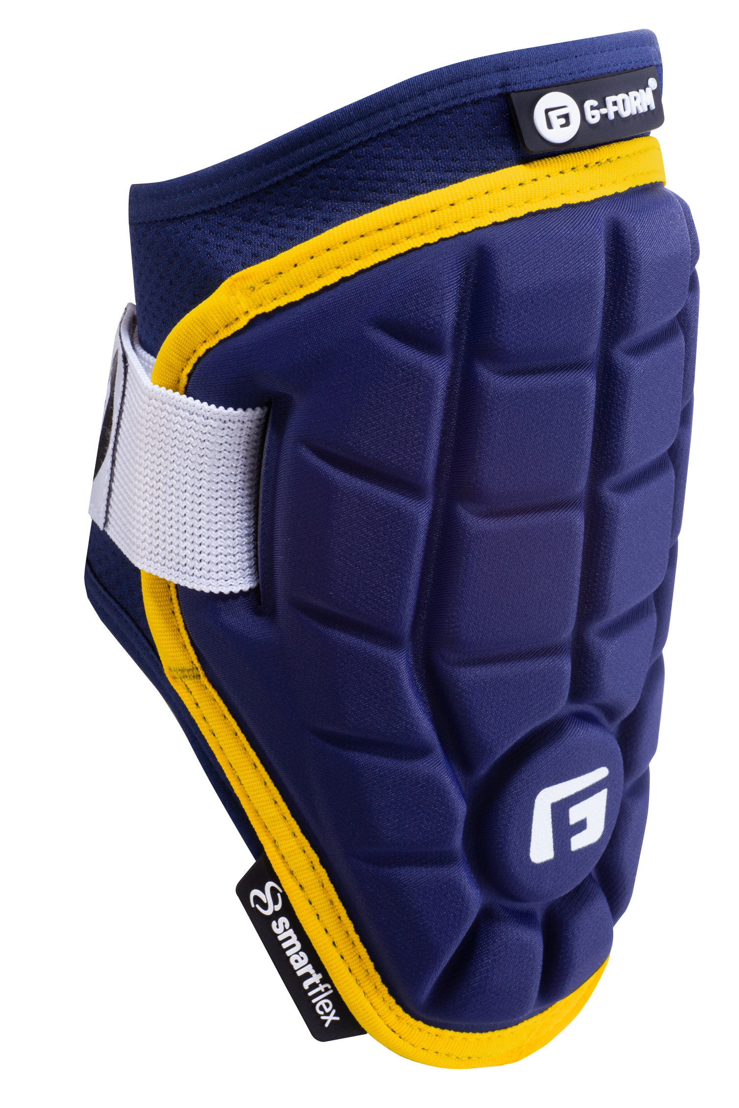 G-Form Elite Speed Batter's Baseball Elbow Guard - Elbow Pad with Adjustable Straps - Navy/Yellow, Adult L/XL