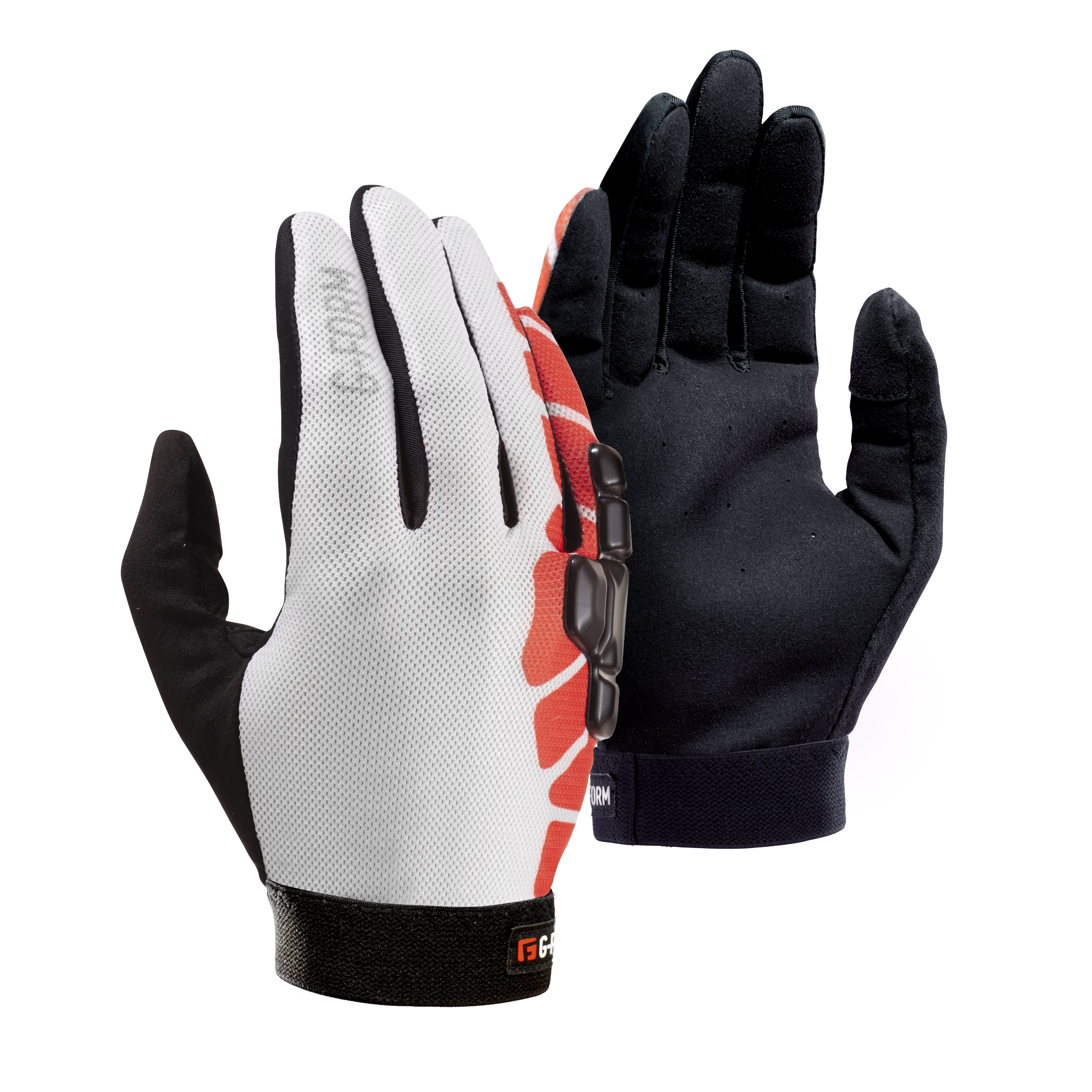 G-Form Sorata Mountain Bike Gloves - Motorcycle & Cycling Gloves for Men & Women - White/Red, Adult XS