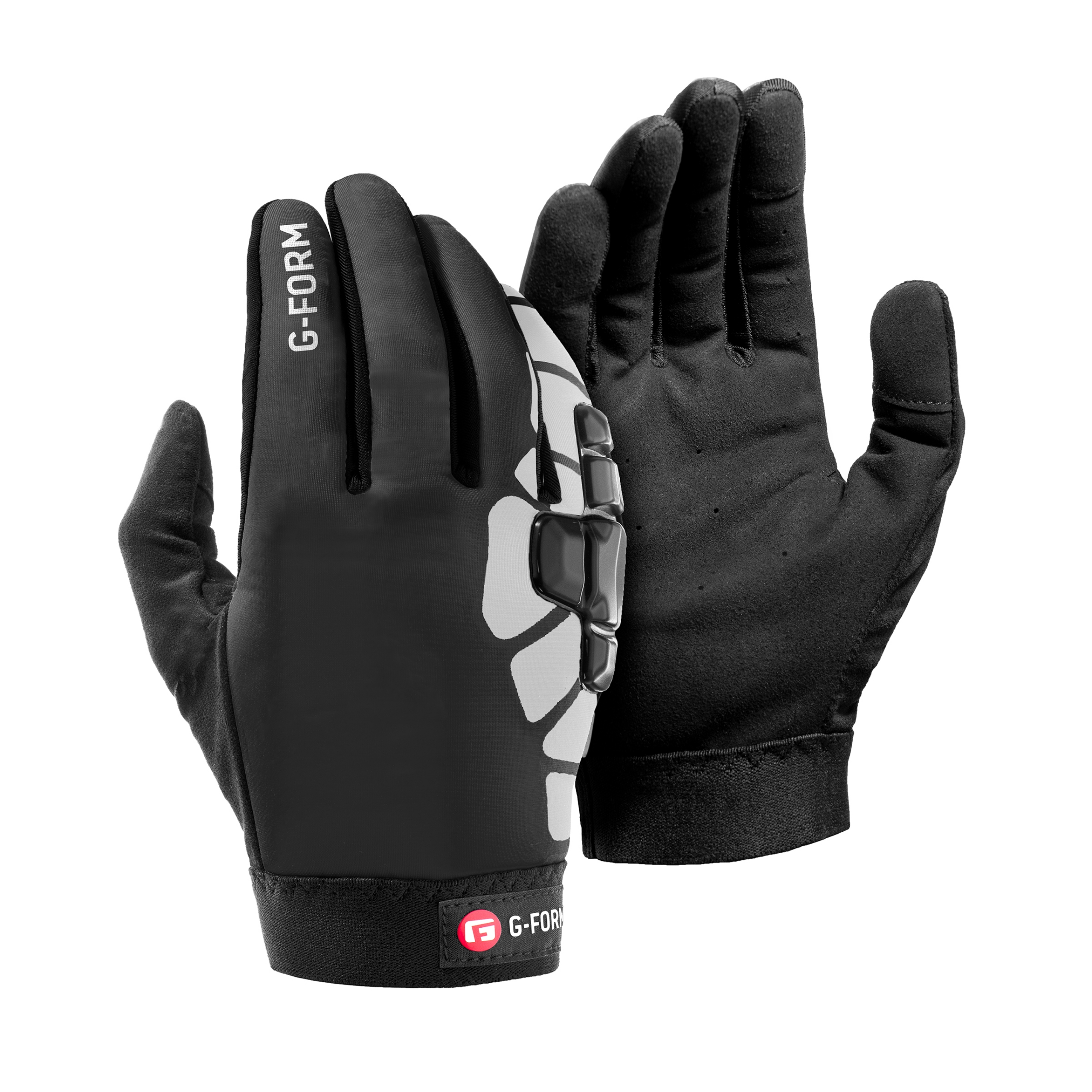 G-Form Bolle Cold Weather Bike Gloves - Mountain Bike Cycling Gloves - Black/White, Adult X-Large