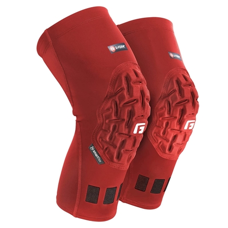 G-Form Pro Padded Compression Knee Sleeve - Knee Support for Men & Women - Red, Adult Large