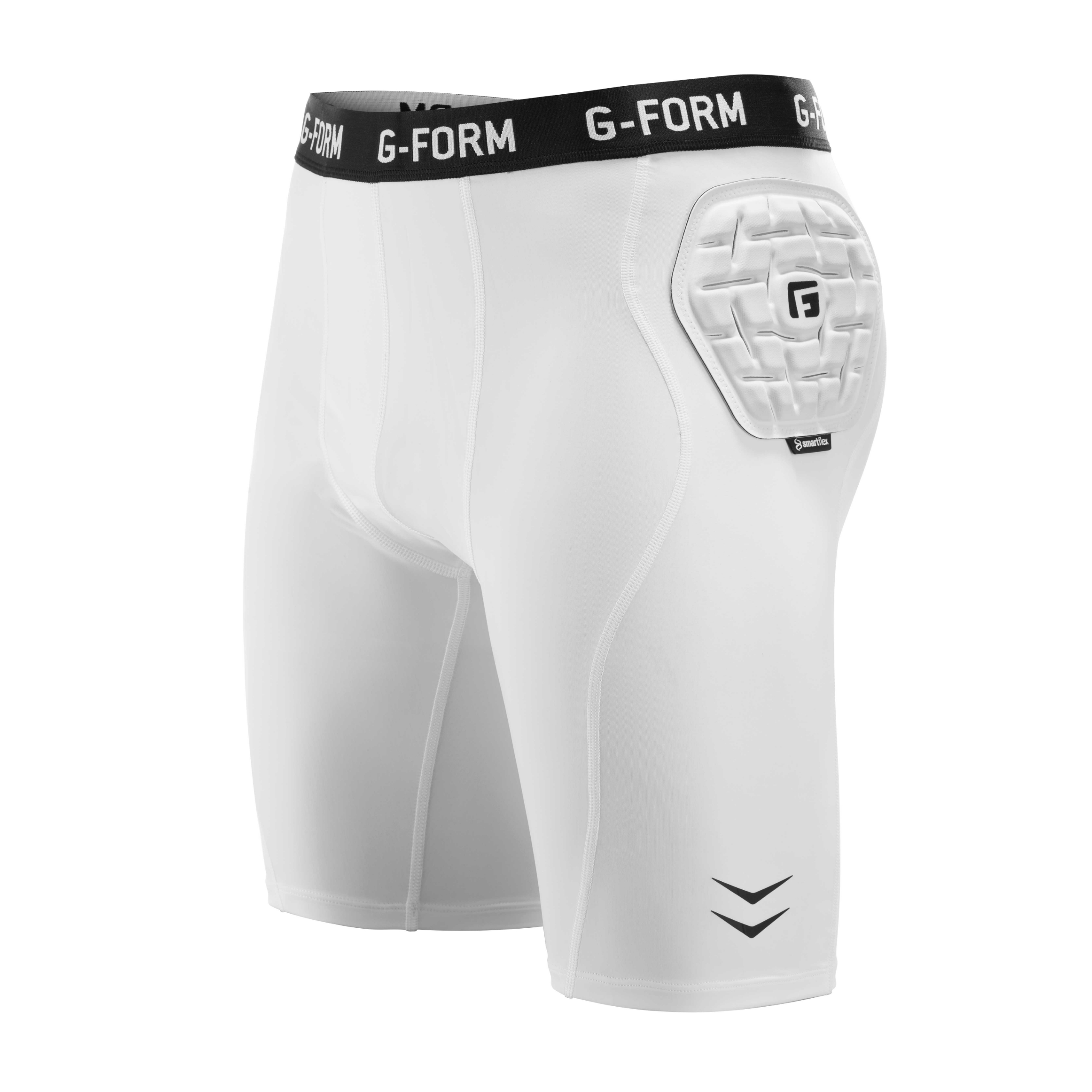 G-Form Men's Team Baselayer Short Liner - Men's Athletic Compression Shorts - White, Adult Small