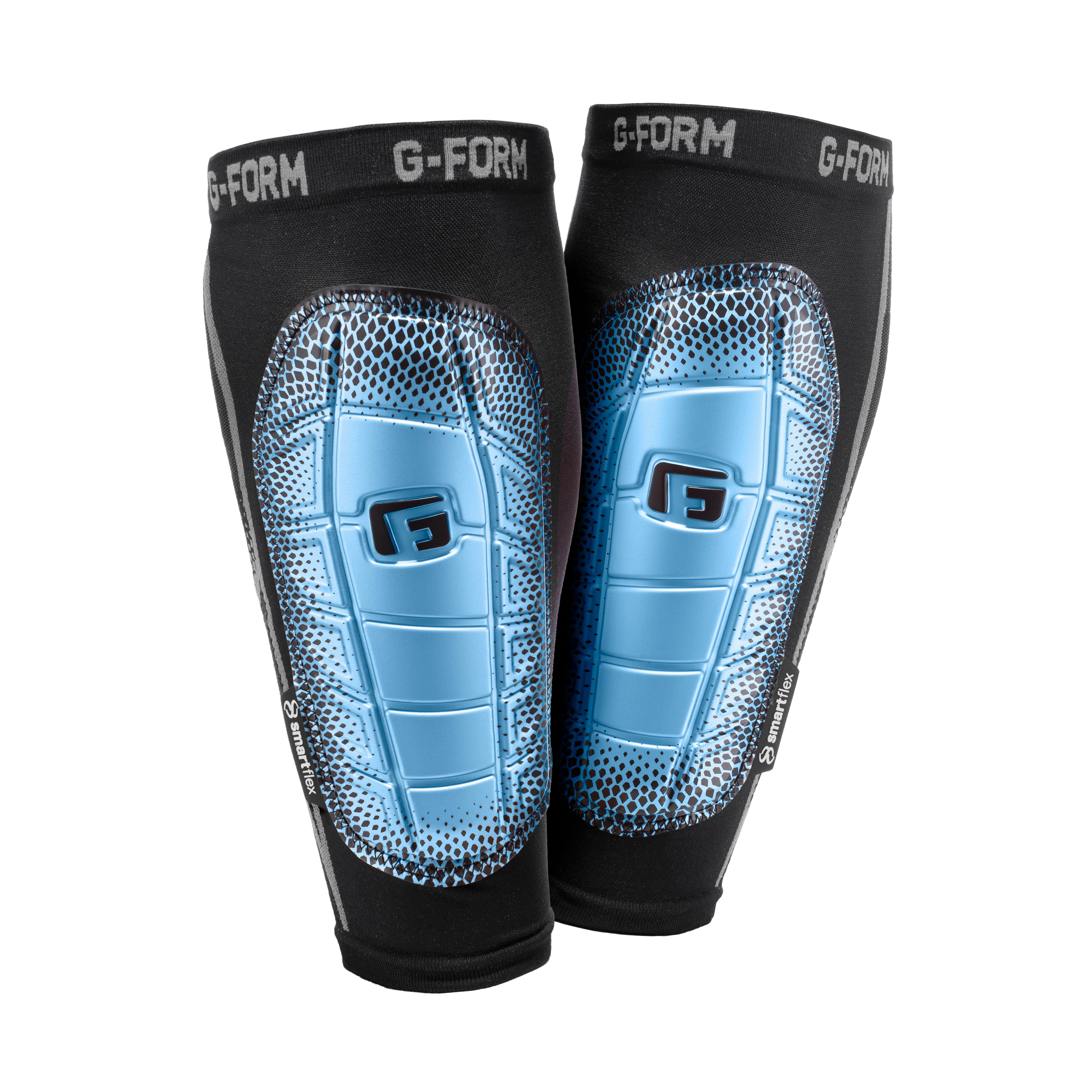 G-Form Pro-S Elite 2 Soccer Shin Guards - Football and Shin Guard Sleeves - Crystal Blue, Adult XL