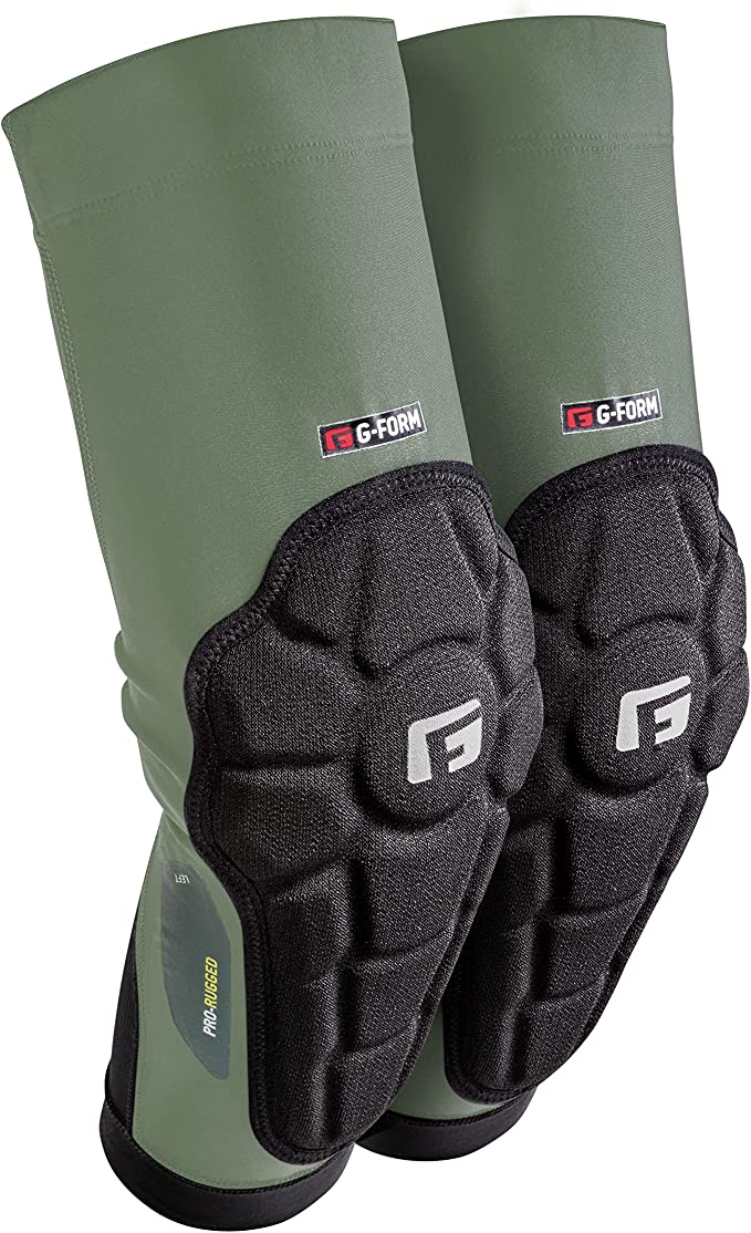 G-Form Pro-Rugged MTB Elbow Pads - Pads Dirt Bike Gear - Elbow Pads - Army Green, Adult Small