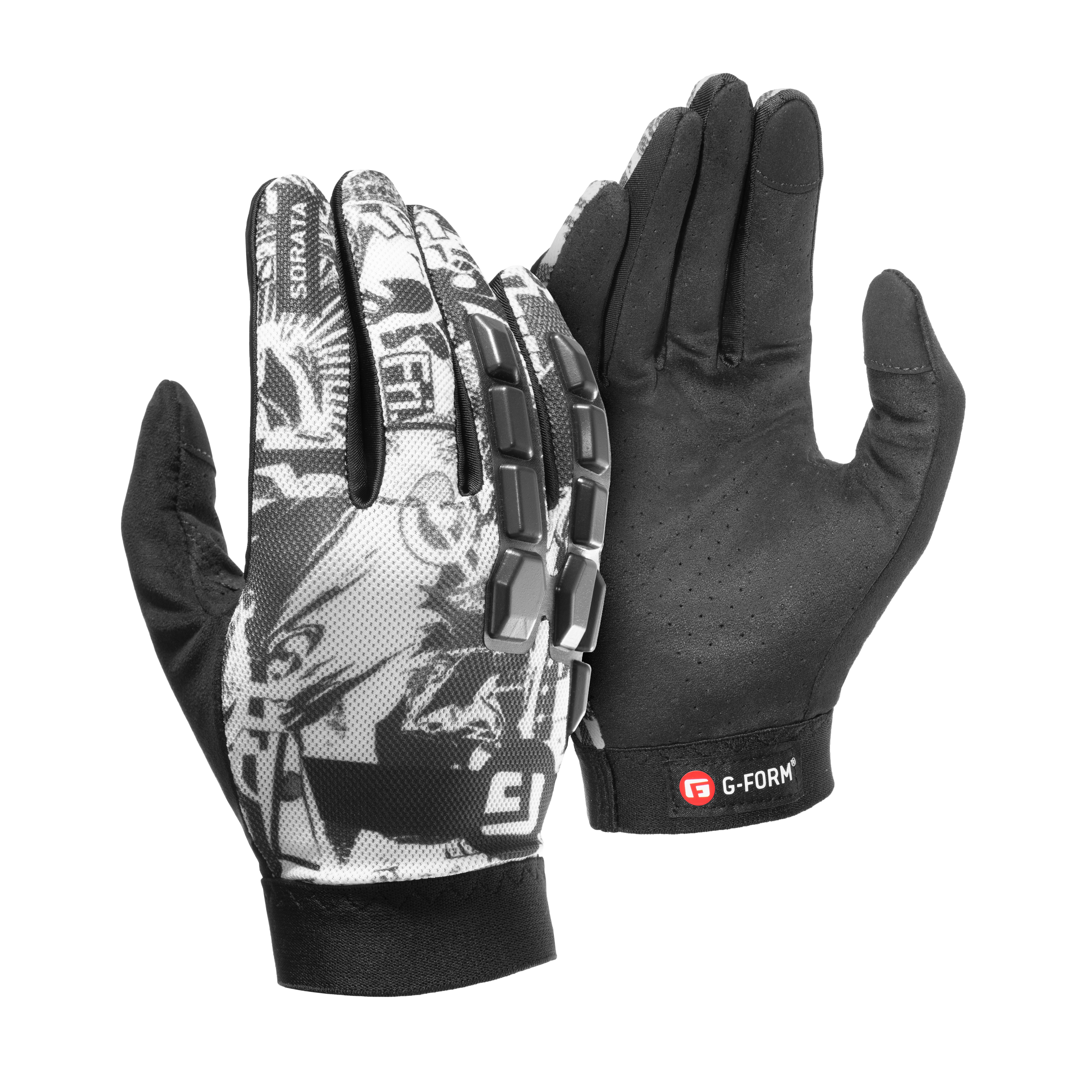 G-Form Sorata 2 Mountain Bike Gloves - Motorcycle & Cross-Country Cycling Gloves - Street Art, Large