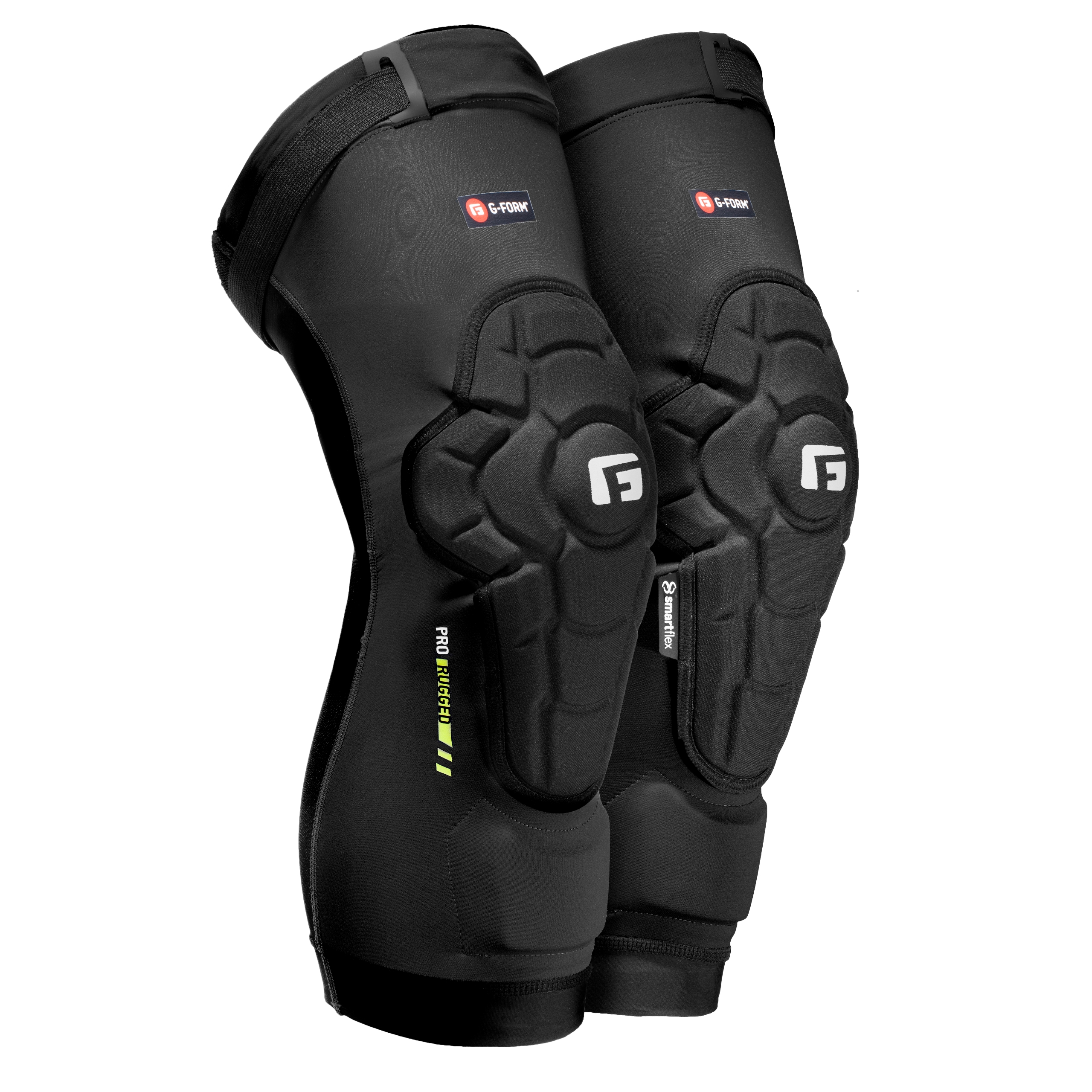 G-Form Pro-Rugged 2 MTB Knee Guards - Mountain Bike Knee Pads for Men & Women - Black, Adult XS