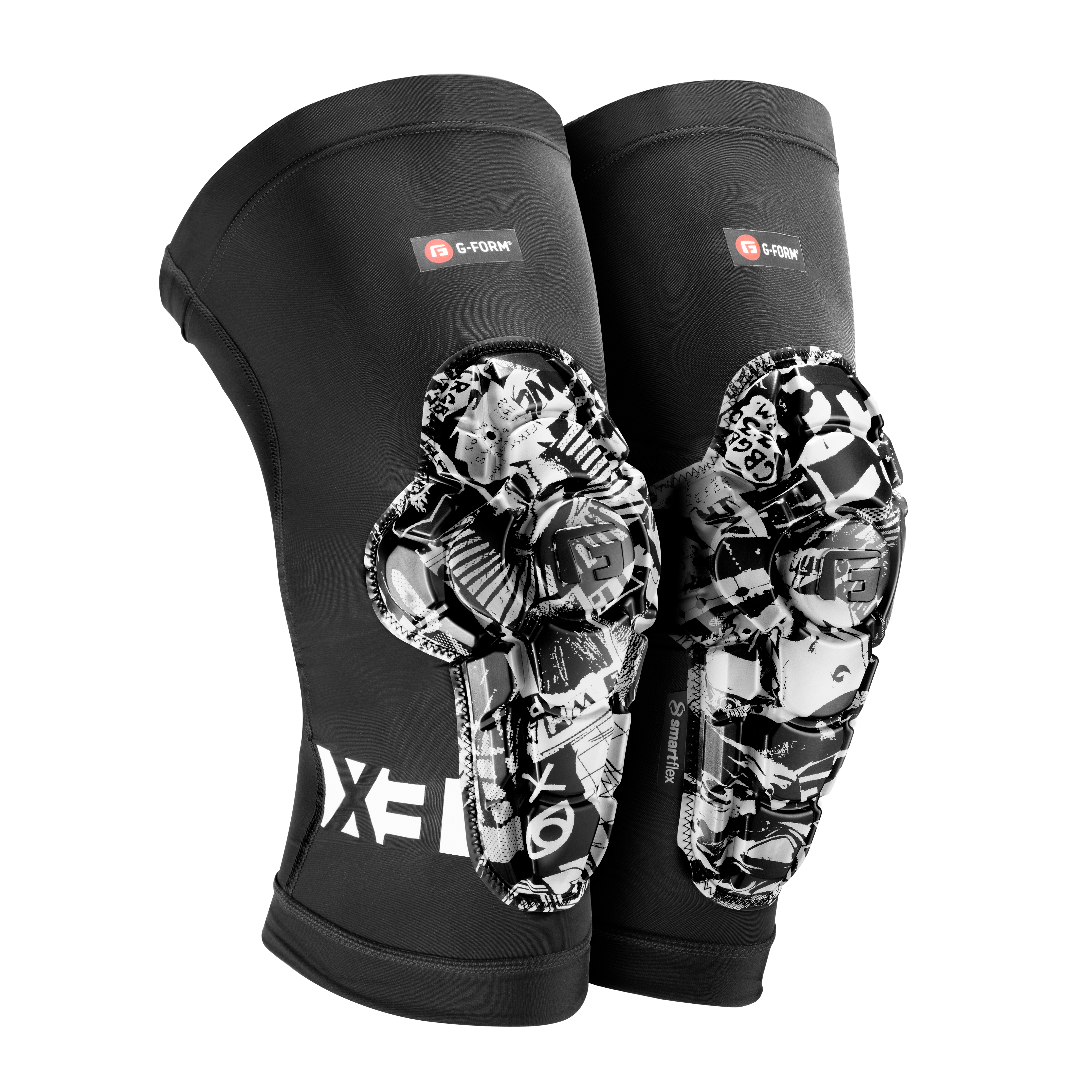 G-Form Pro-X3 Mountain Bike Knee Guards - Knee Pads for Men & Women - Street Art, Adult XXL
