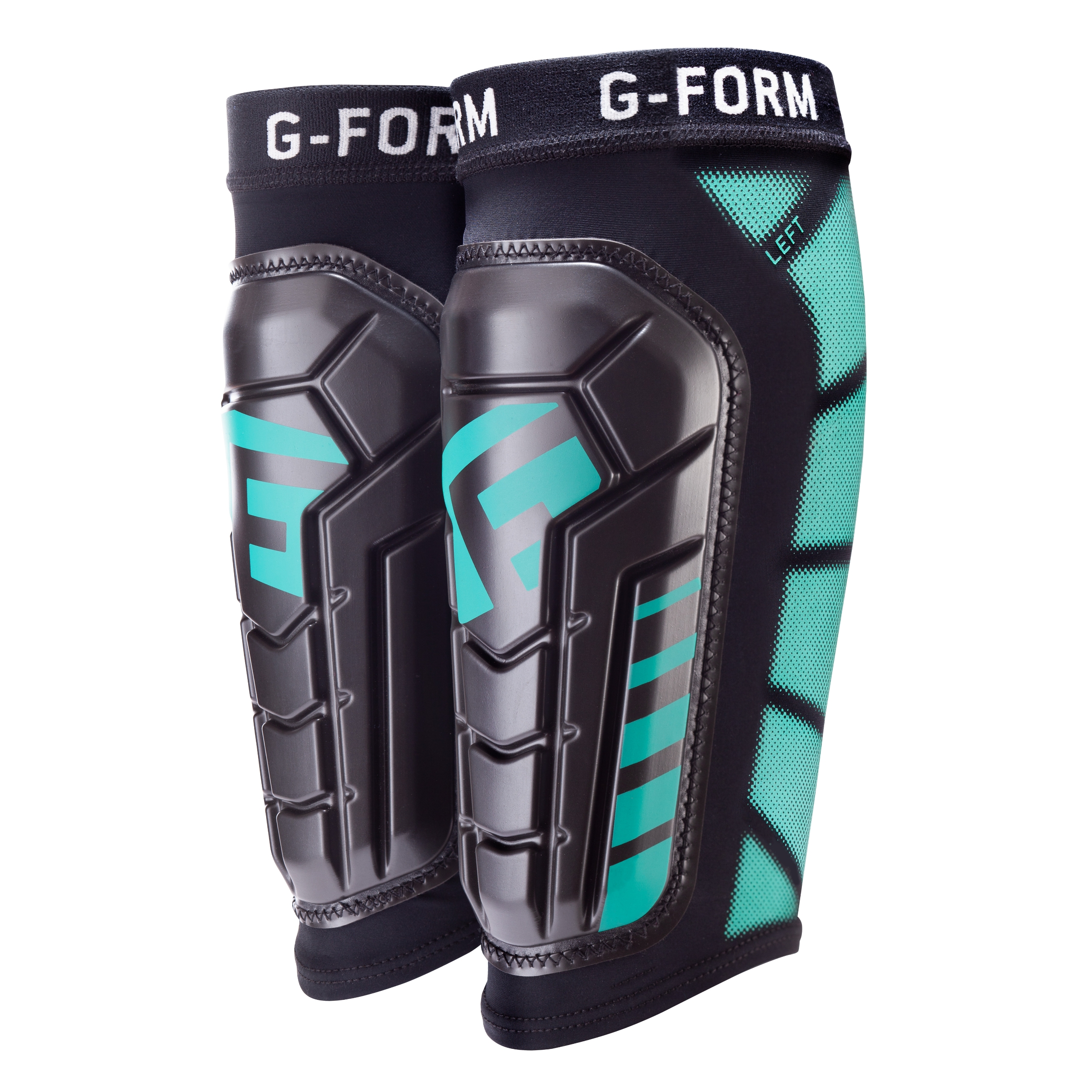 G-Form Pro-S Vento Soccer Shin Guard - Black/Mint, Adult Large
