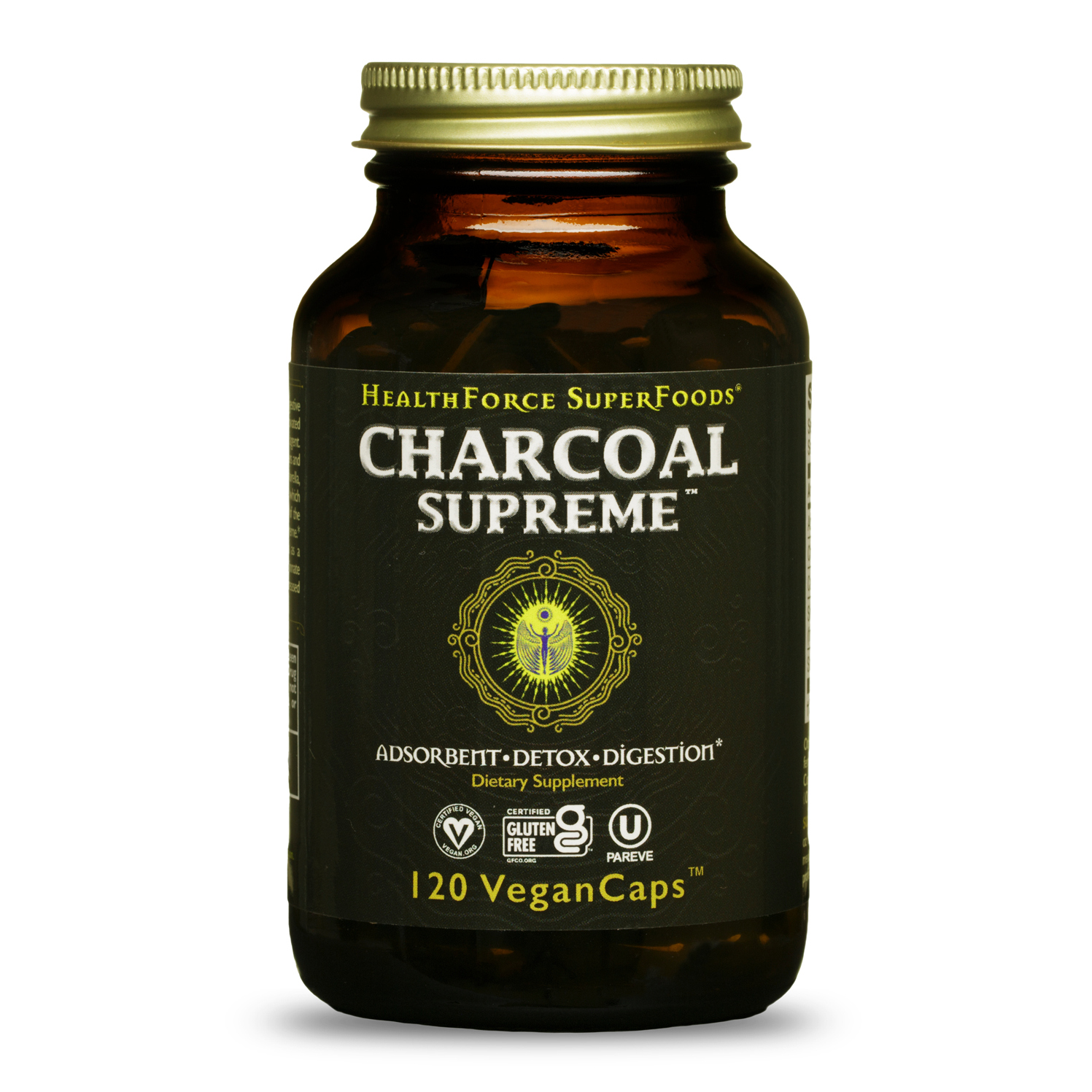 HealthForce SuperFoods Charcoal Supreme - 120 VeganCaps