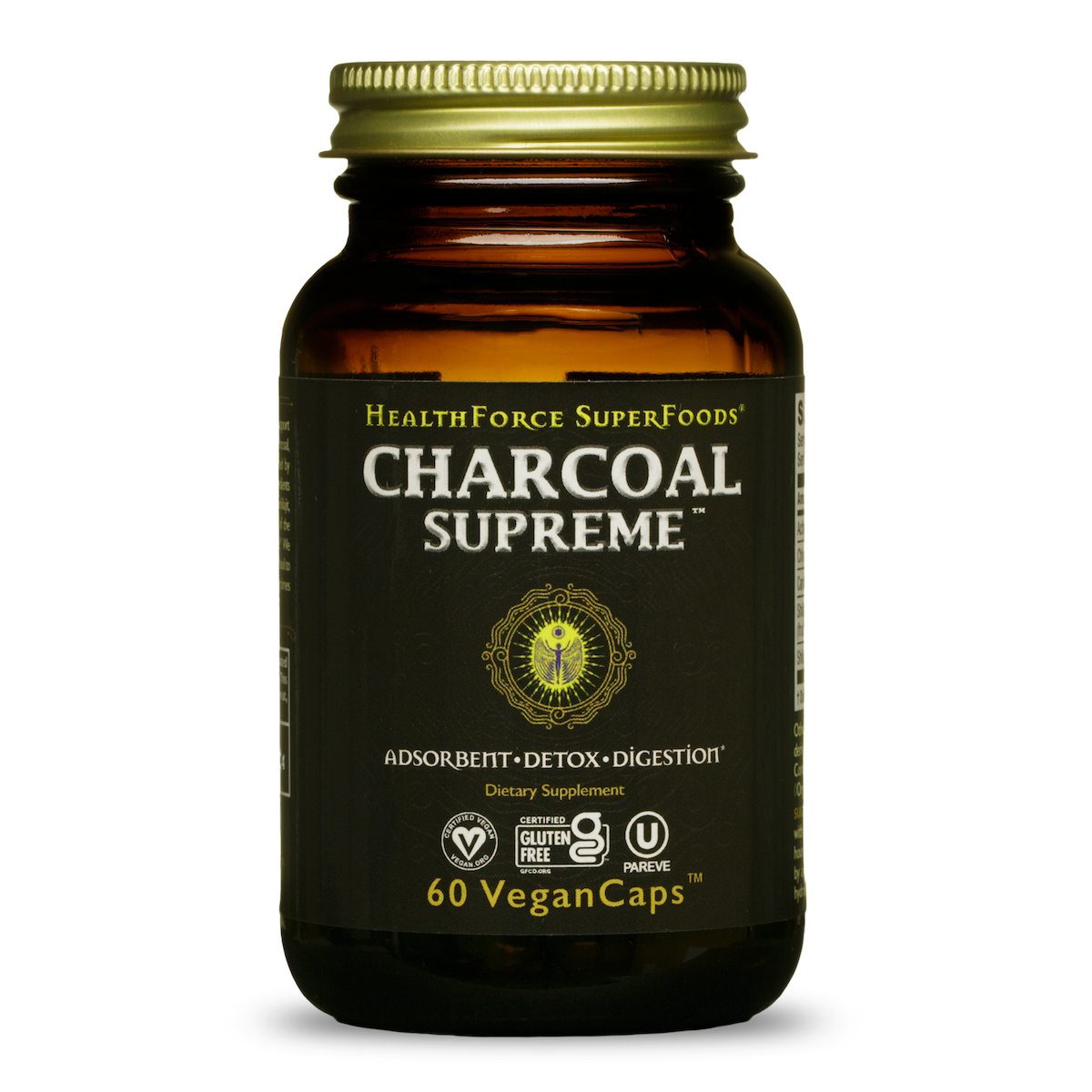 HealthForce SuperFoods Charcoal Supreme - 60 VeganCaps
