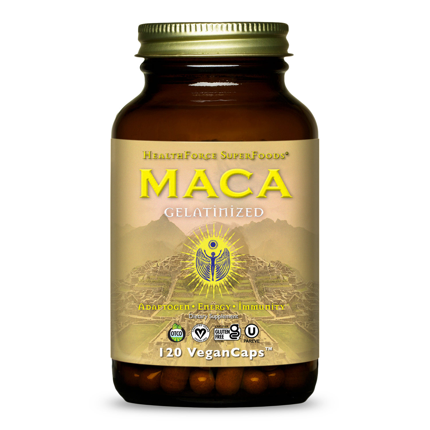 HealthForce SuperFoods Gelatinized Maca - 120 VeganCaps