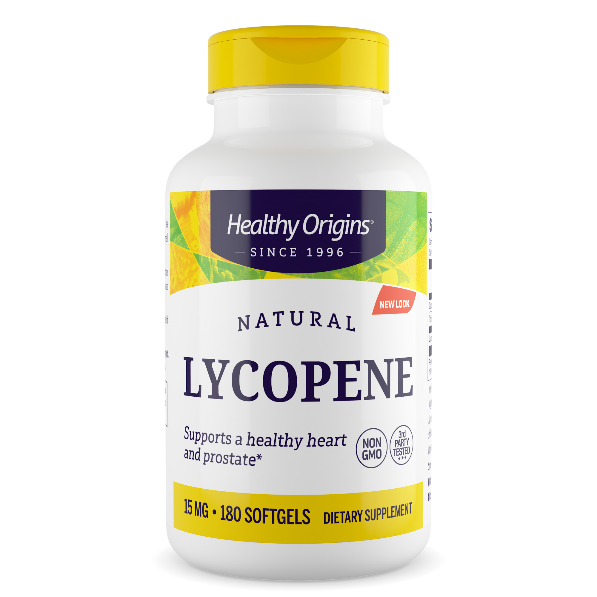 Healthy Origins Lycopene 15 mg (Natural, Non-GMO, Gluten Free, Skin Support, Prostate Support), 180 Softgels