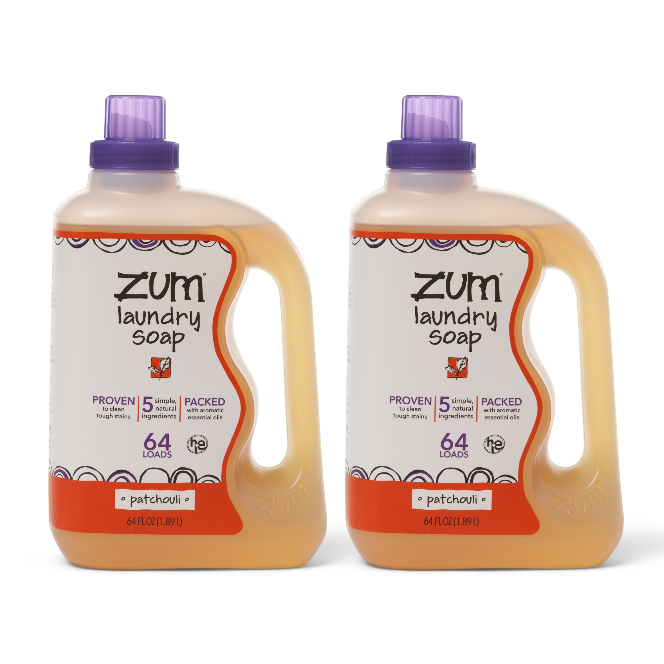 Zum Clean Laundry Soap - Patchouli - 64 fl oz (2 Pack)